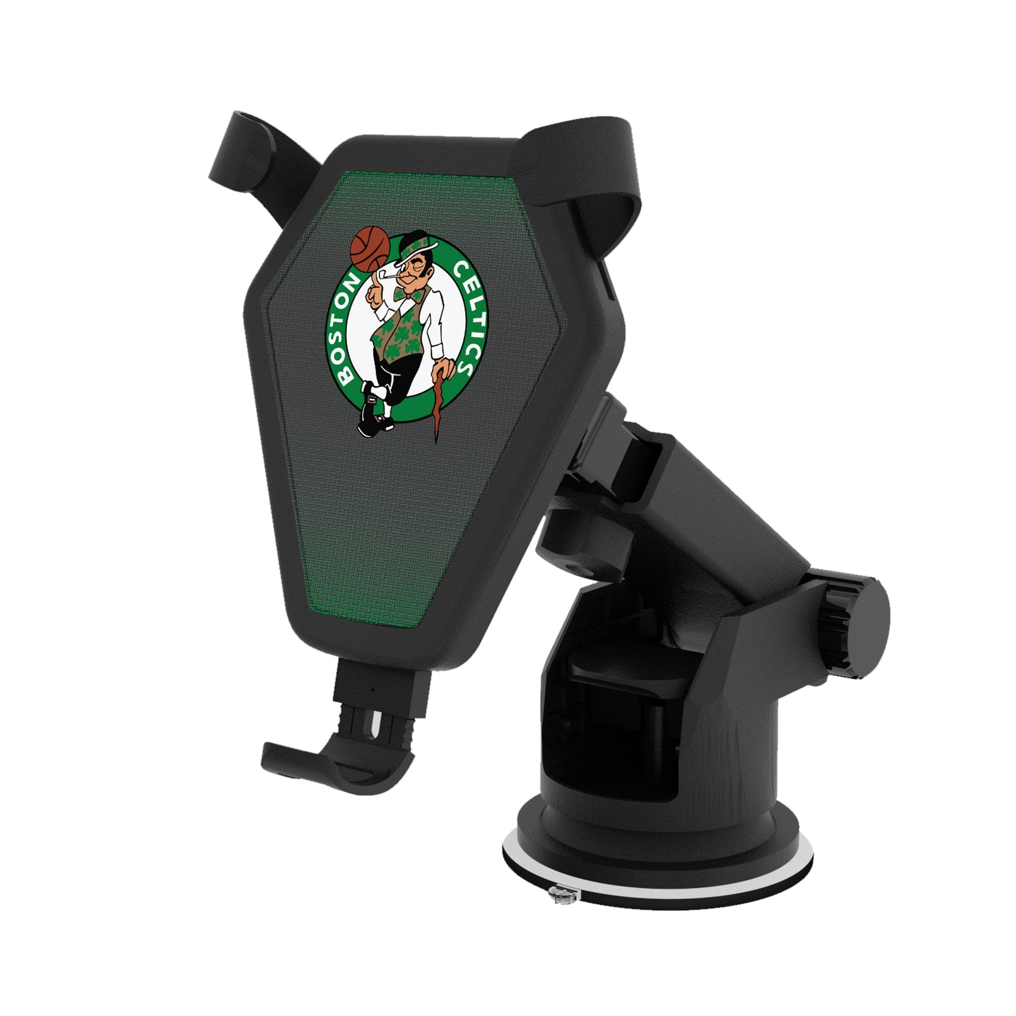 Boston Celtics Wireless Car Charger - Fast Qi Charging Pad for iPhone & Android - Perfect for Celtics Fans & NBA Games