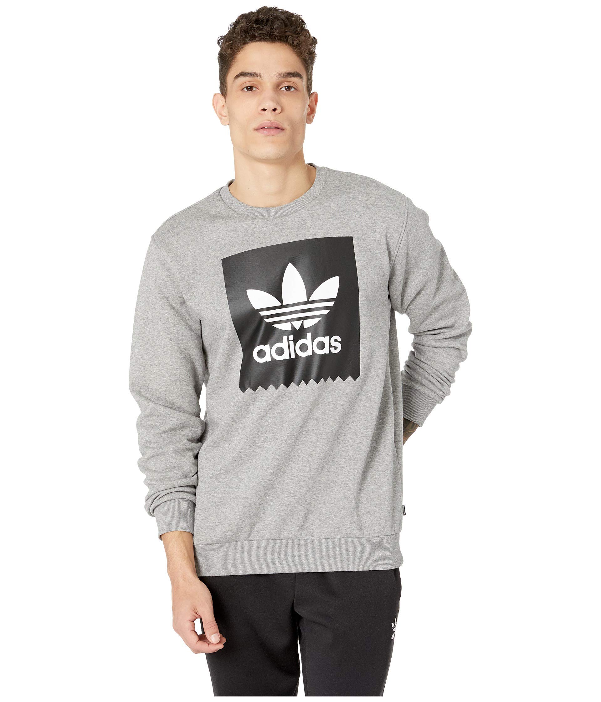 Adidas Originals Men's Blackbird Crewneck Sweatshirt | Casual Pullover Hoodie | Streetwear Fashion | Gym & Lounge Wear