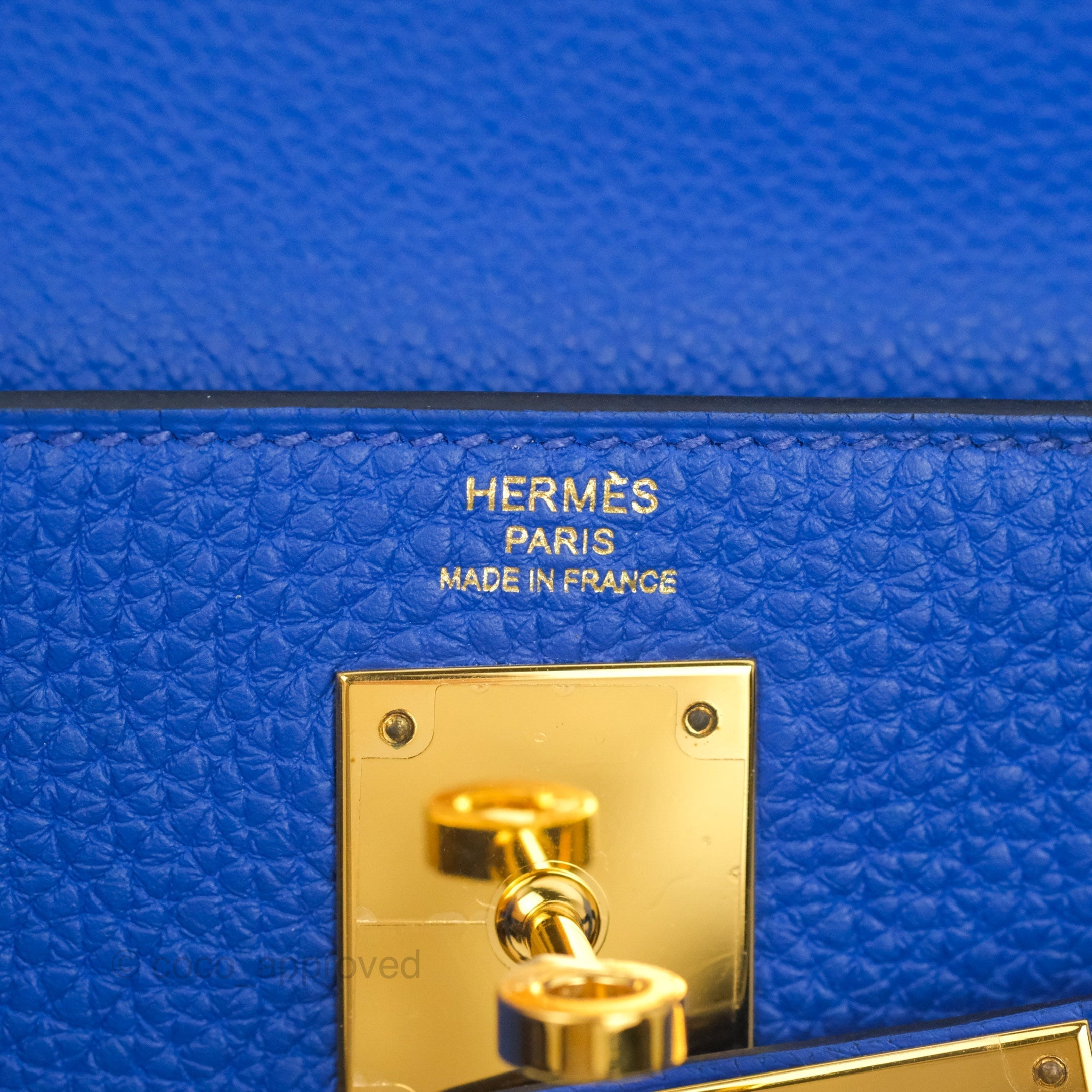 Authentic Hermès Kelly Retourne 28 Handbag in Bleu Royal Togo Leather with Gold Hardware - Luxury Shoulder Bag for Women, Perfect for Work, Travel & Special Occasions