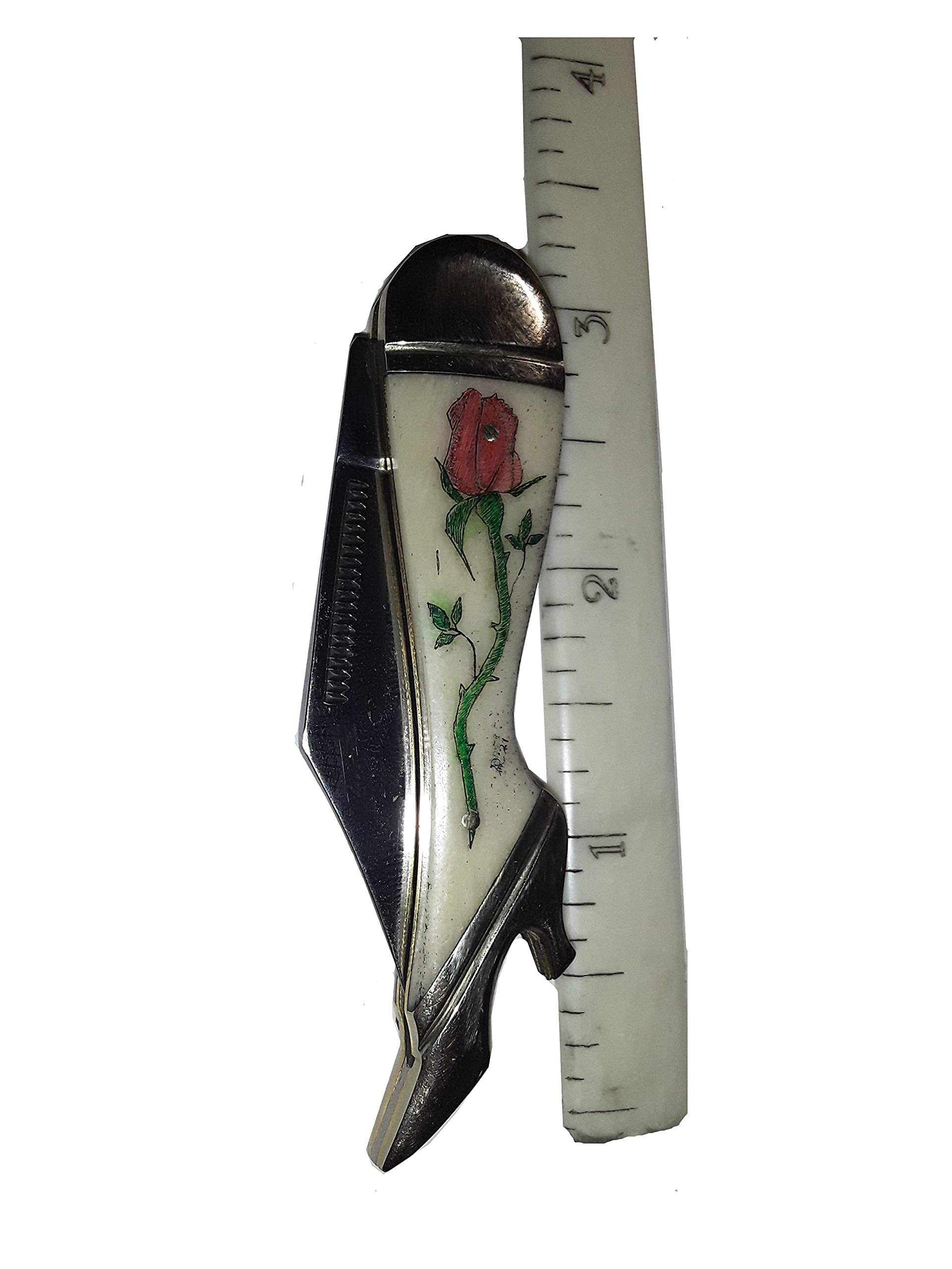 Premium Lady Leg Rosebud Folding Knife - Compact & Stylish Pocket Knife for Everyday Carry, Outdoor Adventures & Gift Giving