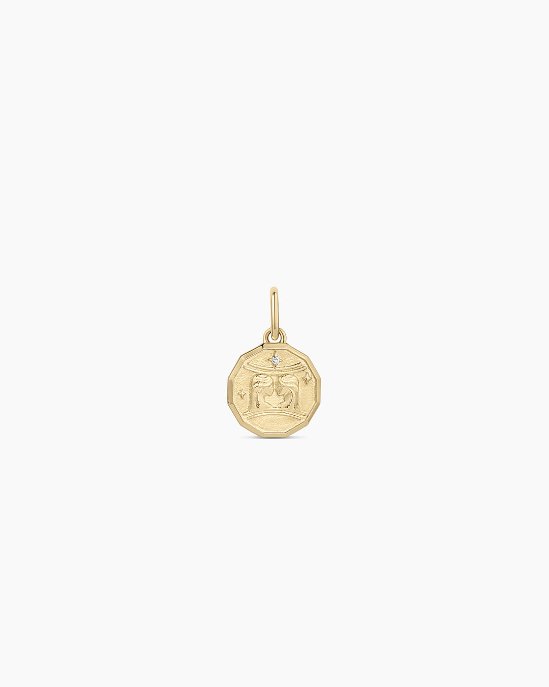 12-Pack Diamond Zodiac Coin Charms - Aries, Taurus, Gemini & More - Sterling Silver Pendant Necklace for Women - Perfect for Birthdays, Gifts & Jewelry Making