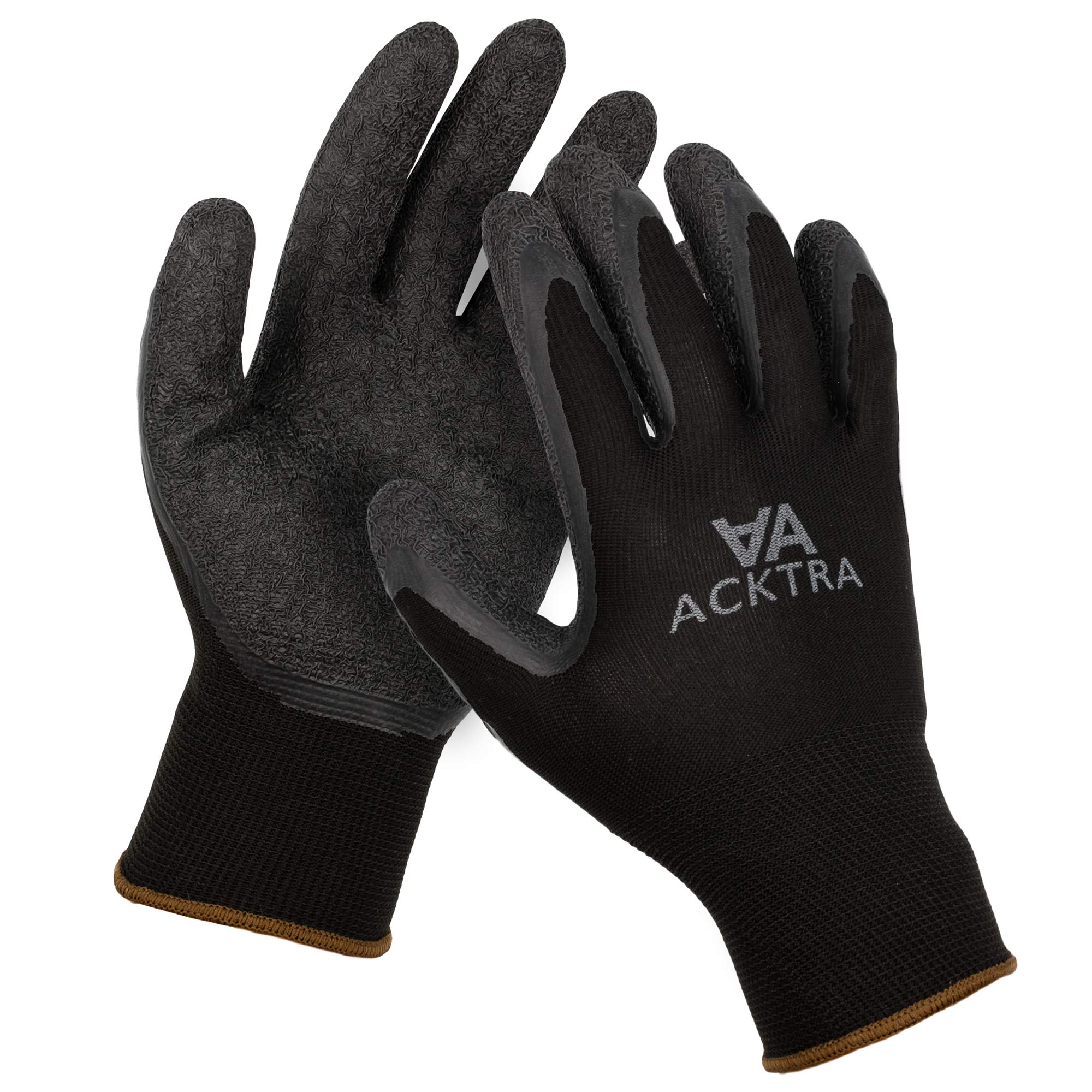 120 Pairs Coated Nylon Safety Work Gloves - Knit Wrist Cuff, Multipurpose for Men & Women (WG008) | Durable Hand Protection for Construction, Gardening, Warehouse & DIY Projects
