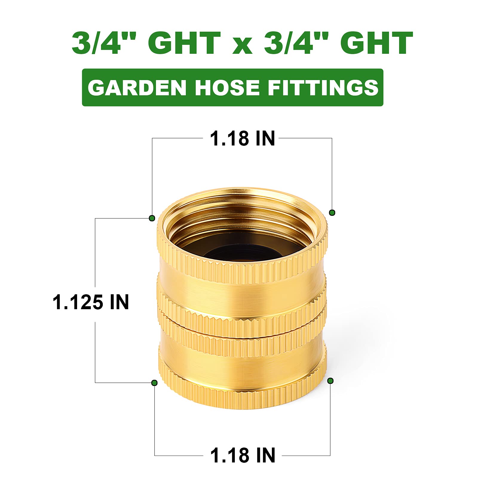 TAISHER 2 Pack Brass 3/4