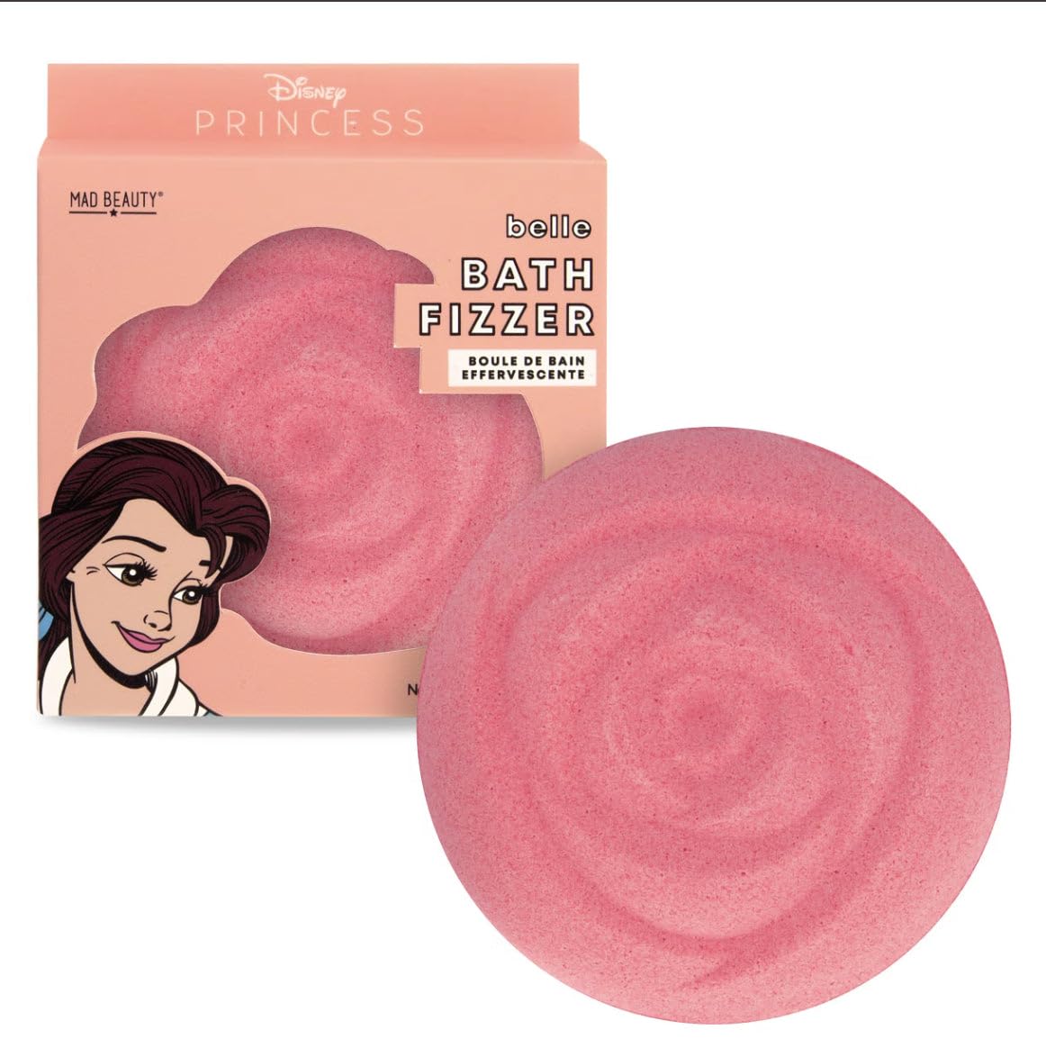 Disney Princess Belle Bath Bombs - 6 Pack, Scented Bath Fizzers for Kids, Moisturizing & Relaxing, Perfect for Birthday Gifts & Spa Night | Disney Frozen, Moana, Ariel Collection