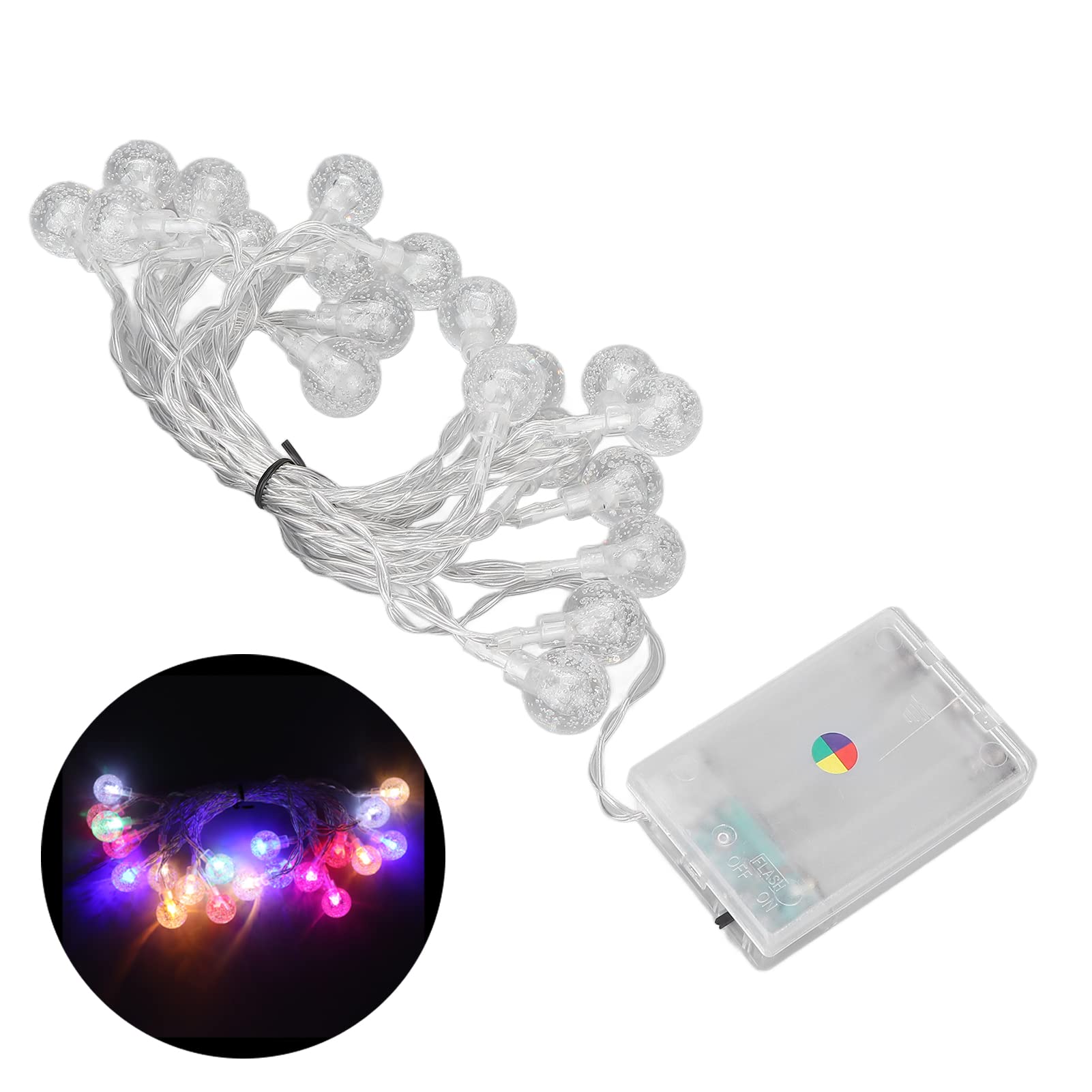 Velaurs 50FT LED Round String Lights - Waterproof Outdoor Fairy Lights with Flexible Bendable Wire for Wedding, Christmas, Party, Garden, Patio, Backyard Decoration