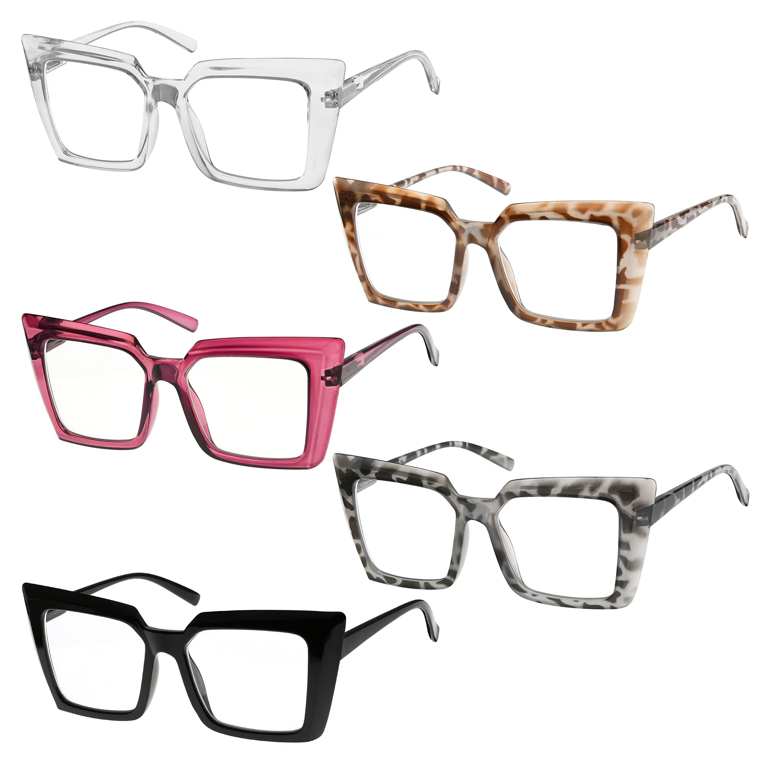Fashionable Oversized Reading Glasses for Women - Trendy Eyewear with Clear Vision | Perfect for Reading, Working & Daily Use