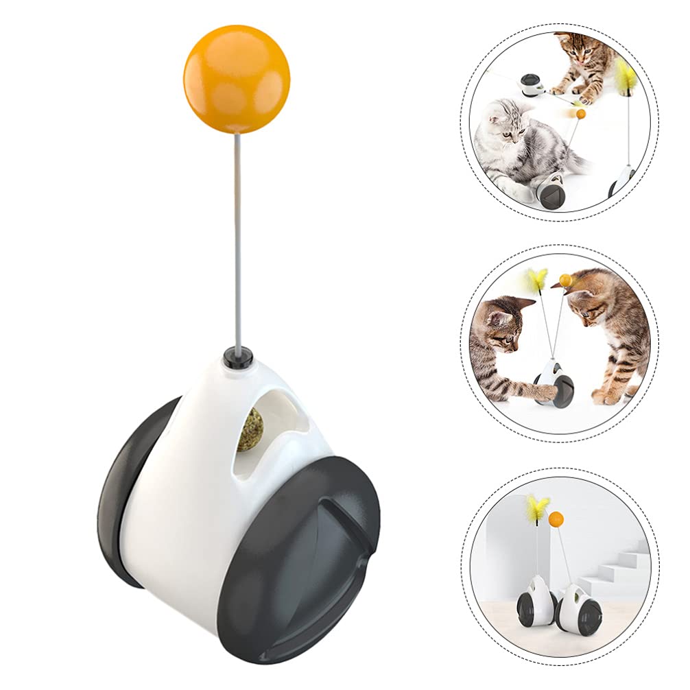Balacoo Interactive Kitten Toys with Rotating Balance Swing & Rolling Balls - Fun Cat Chaser Training Toy for Playful Kittens - Perfect for Indoor Play, Exercise, and Bonding with Your Pet