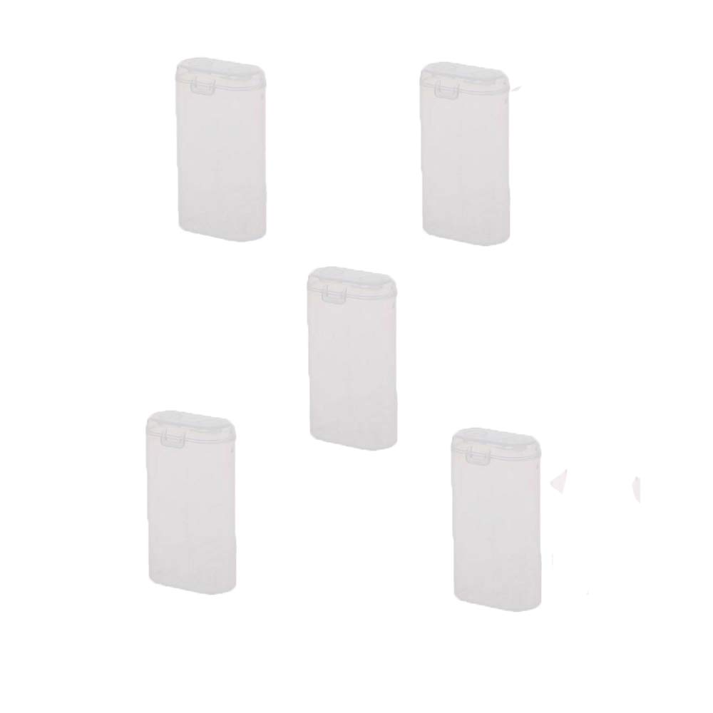 KOOBOOK 5Pcs 18650 Battery Storage Box - Waterproof Plastic Battery Holder Case for 2pcs 18650 Batteries - Perfect for Home, Office, and Travel Organization