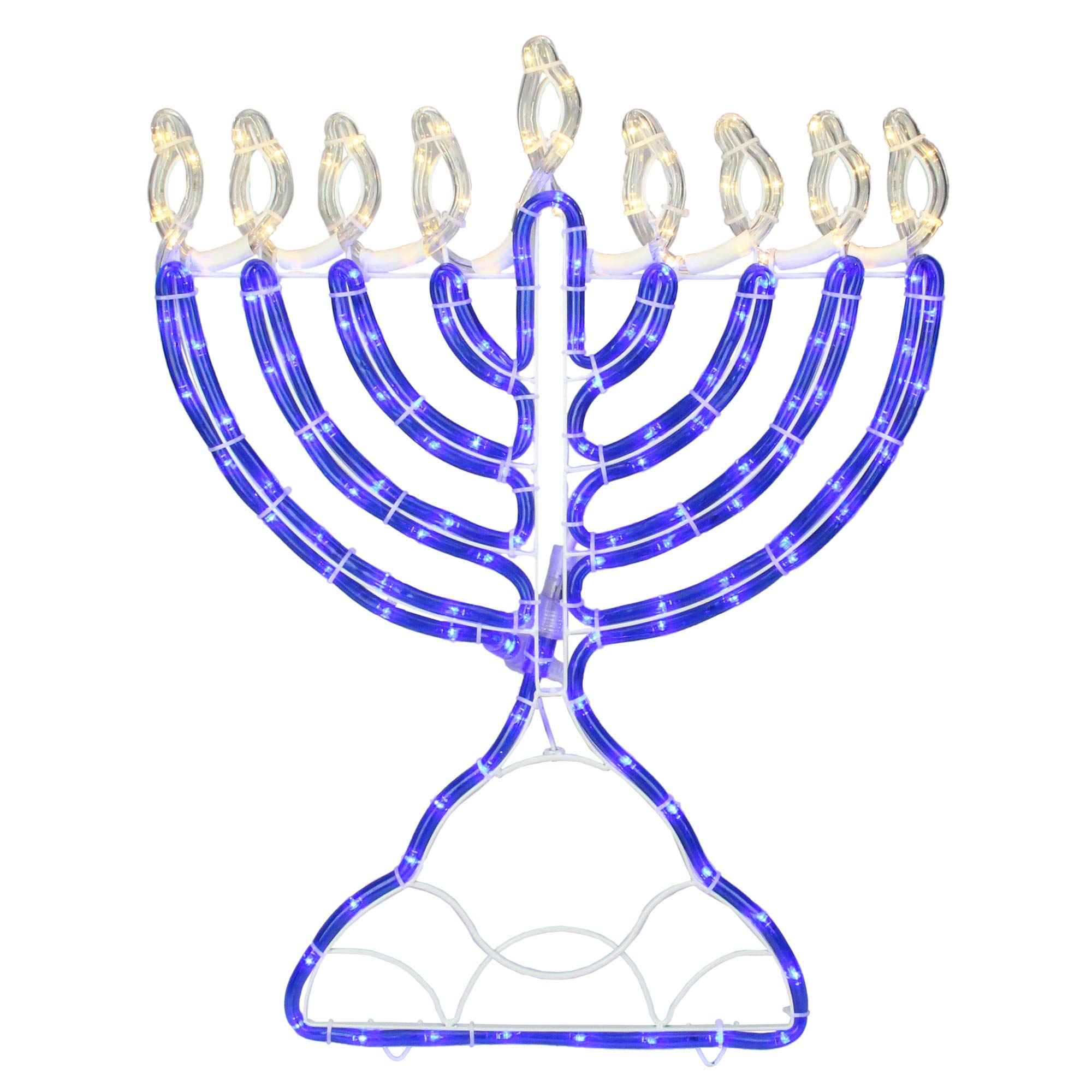 Northlight LED Lighted Hanukkah Rope Light Menorah - 23