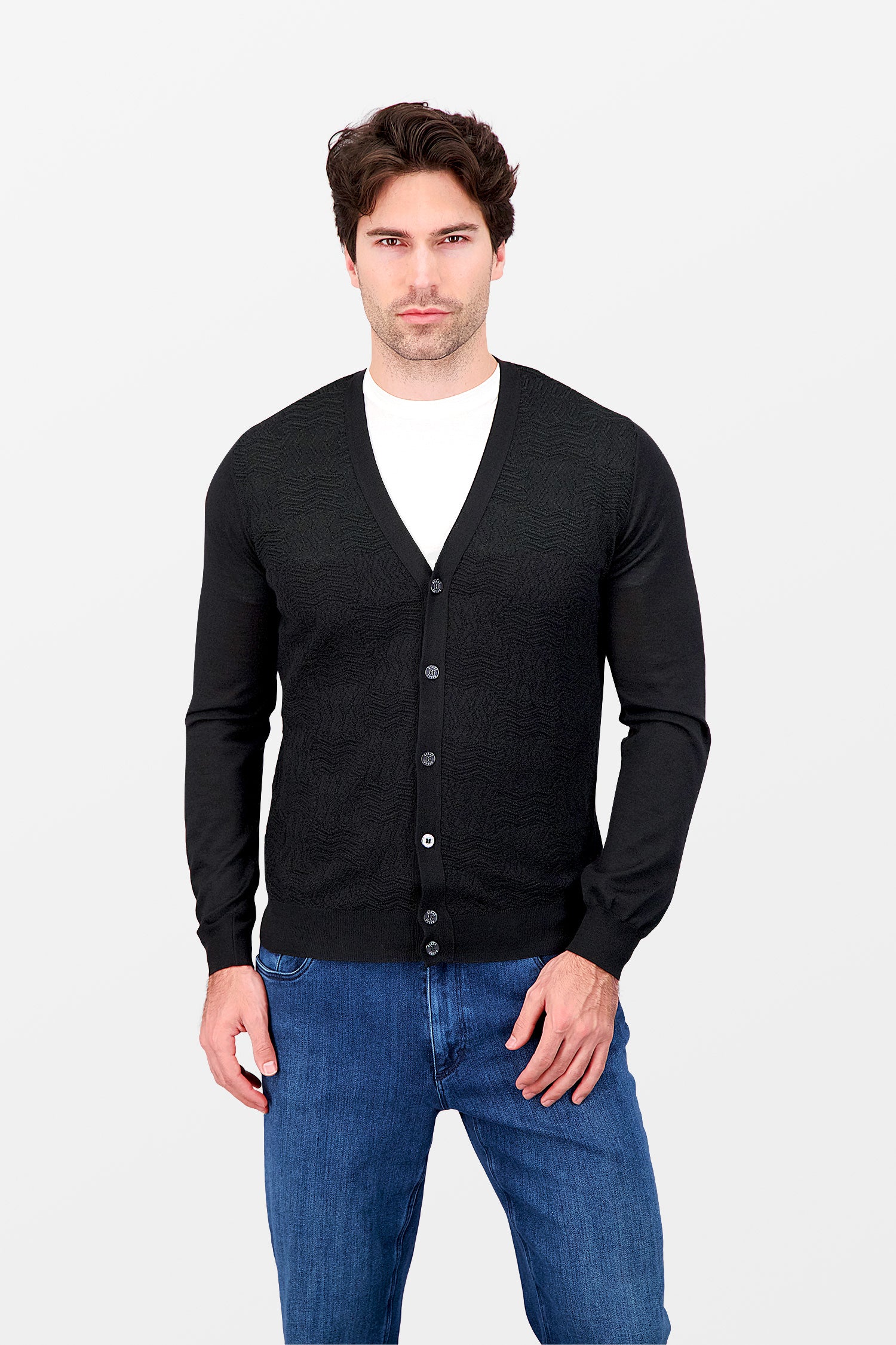 Zilli Black Buttoned Cardigan for Women - Stylish Knit Cardigan with Buttons - Perfect for Office, Casual Outfits & Fall Layering