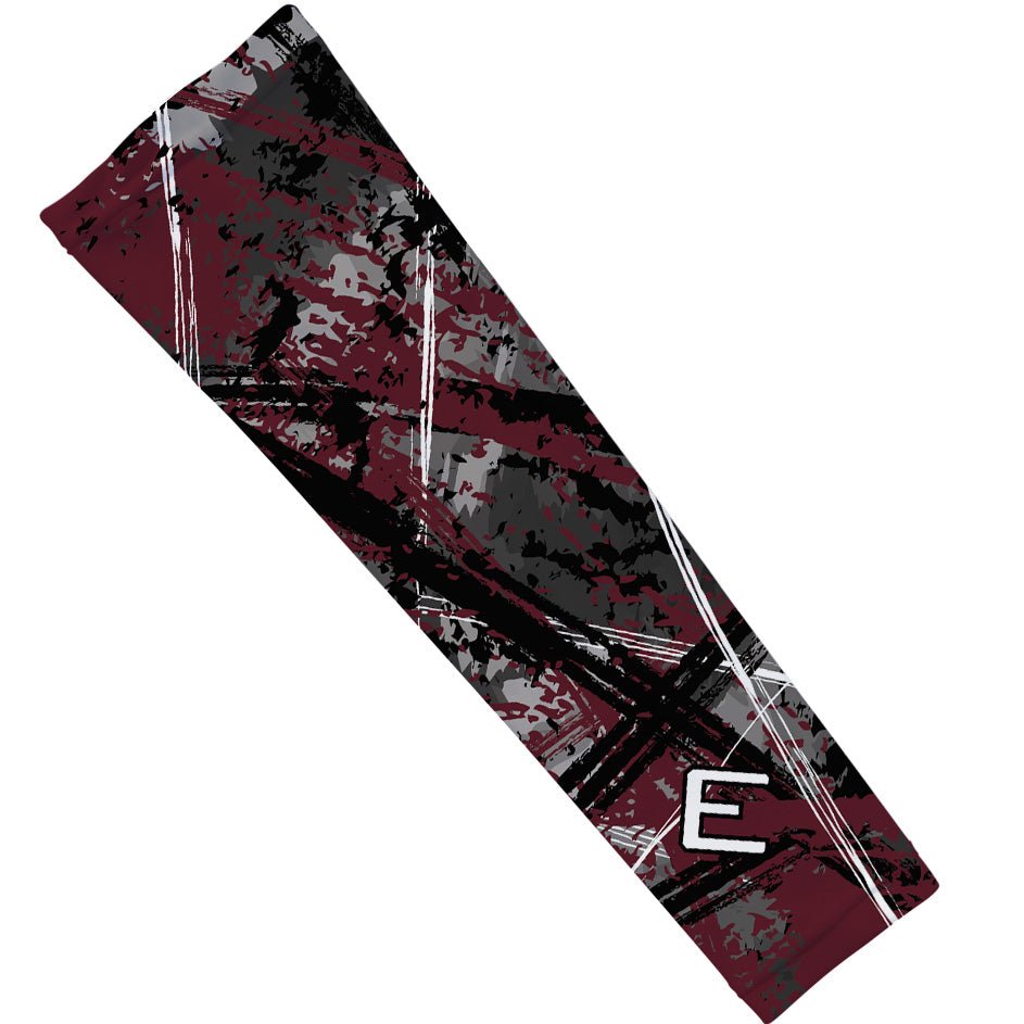 Wicked Maroon Arm Sleeve - Compression Sleeves for Basketball, Running & Sports - UV Protection & Muscle Support