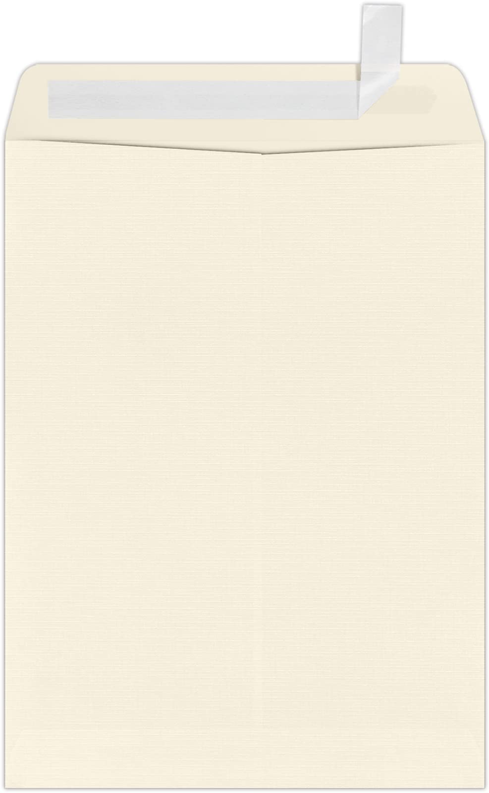 Premium 9 x 12 Open End Envelopes - Natural Linen 80lb Text Paper - 1000 Pack with Peel & Press Seal - Perfect for Business Mailings, Wedding Invitations & Office Correspondence