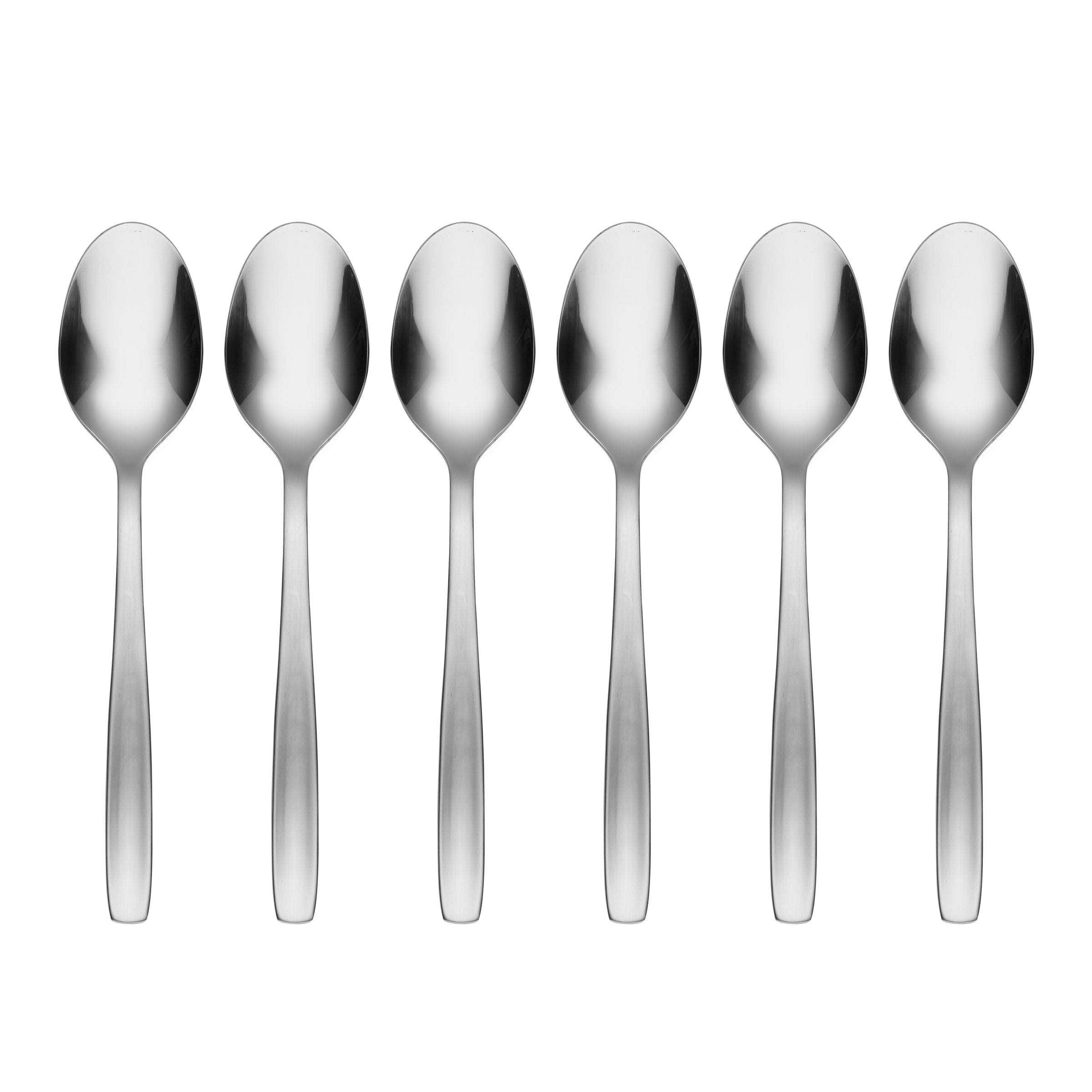 Paulina Satin Mirror Teaspoon Set of 6 - Elegant Stainless Steel Tea Spoons for Coffee, Dessert, and Cocktail Parties - Perfect for Home, Restaurant, and Wedding Use