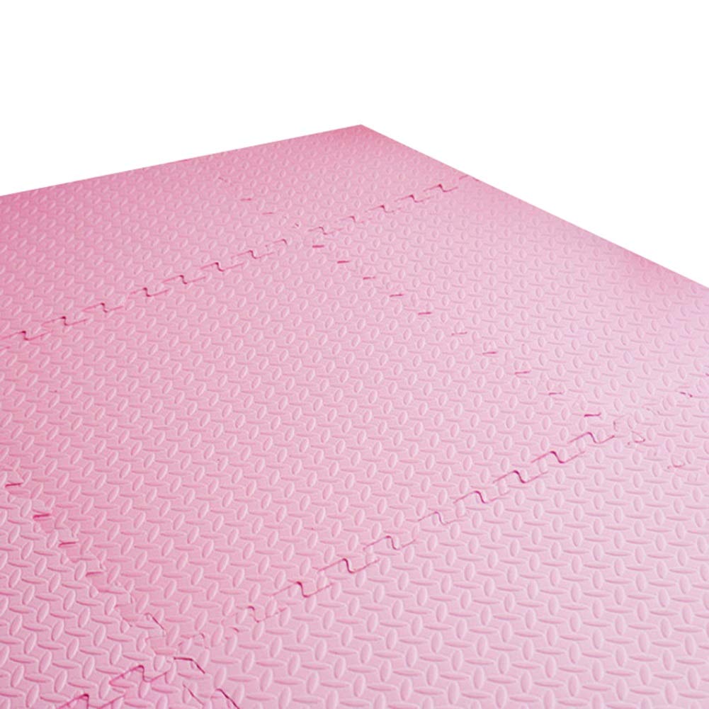 MAHFEI Non-Slip Foam Exercise Mat - 8PC Interlocking Puzzle Floor Mats for Kids, Yoga & Home Gym - Waterproof, Easy Clean PE Foam Tiles - Impact Absorbing for Child Crawling & Play Areas (Pink) - Perfect for Playrooms, Daycares & Fitness Spaces
