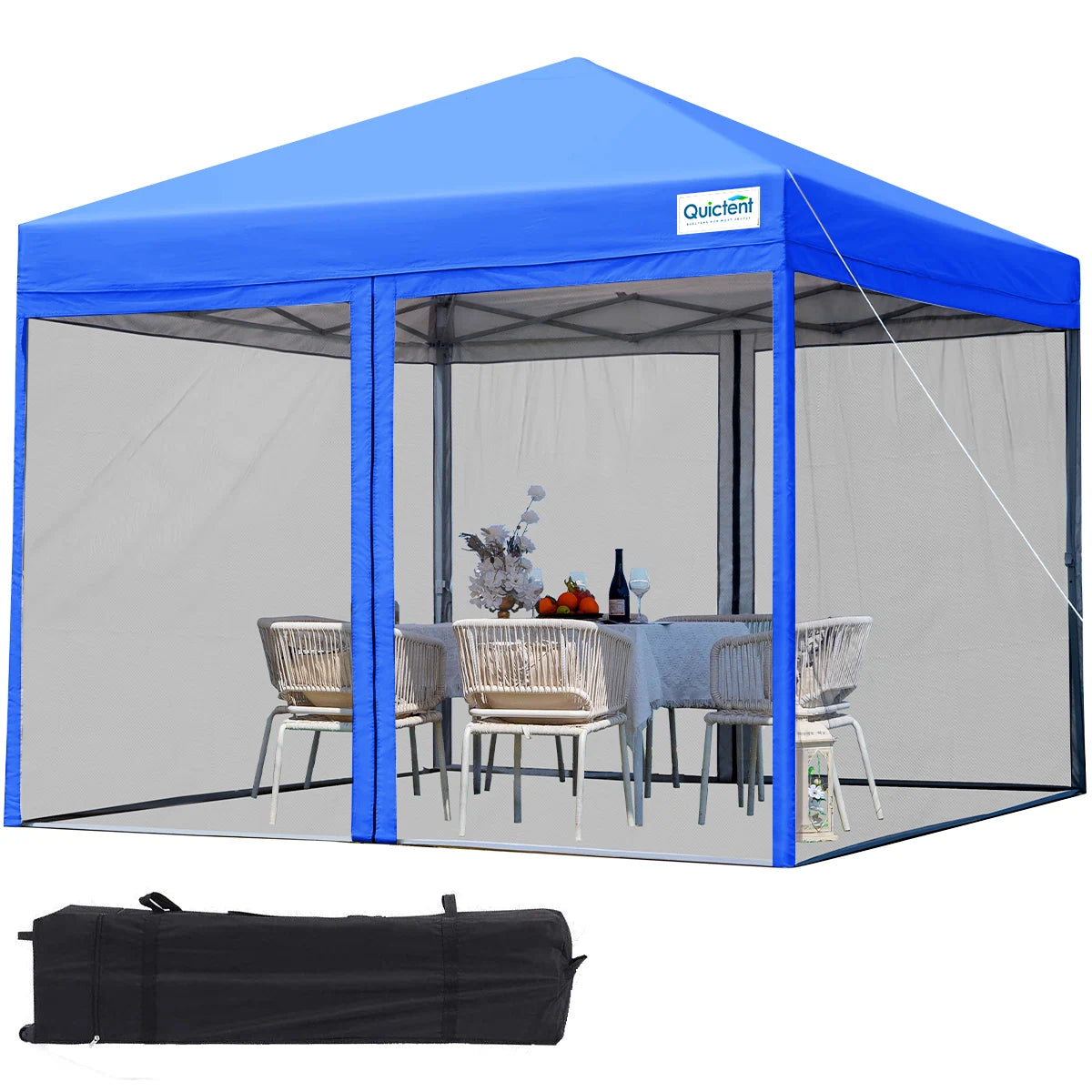 10' x 10' Pop Up Canopy Tent with Removable Sidewalls & Netting - Perfect for Outdoor Events, Camping, Beach Parties, and Backyard Gatherings