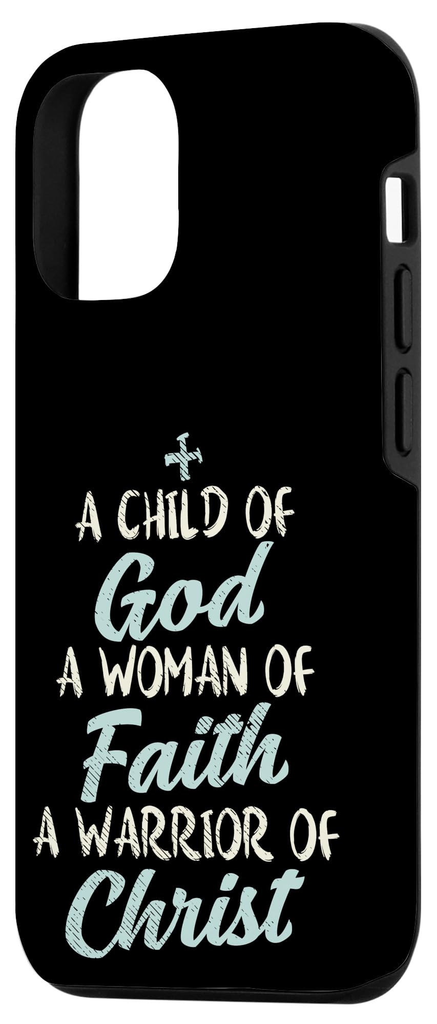 iPhone 12/12 Pro Phone Case - Christian Religious Gift with Faith Warrior & Christ Jesus Design - Perfect for Church, Bible Study & Daily Inspiration