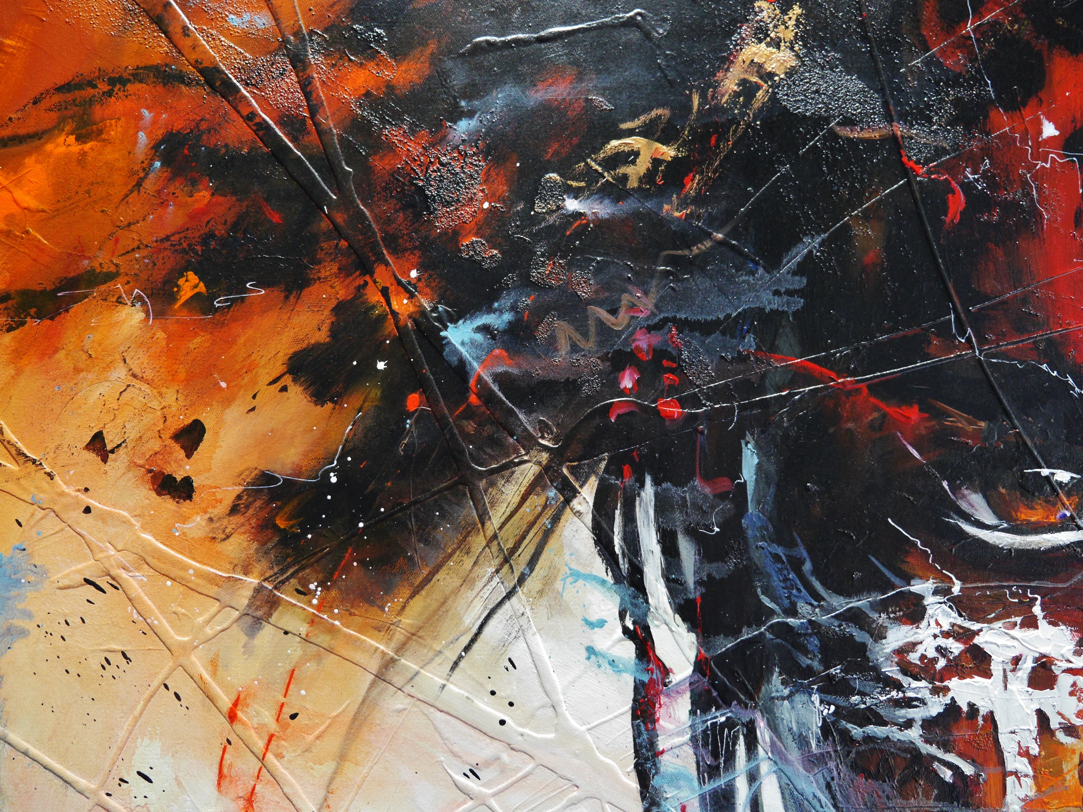 Fearless 200cm x 120cm Abstract Textured Canvas Art - Modern Framed Wall Painting for Living Room, Bedroom & Office Decor