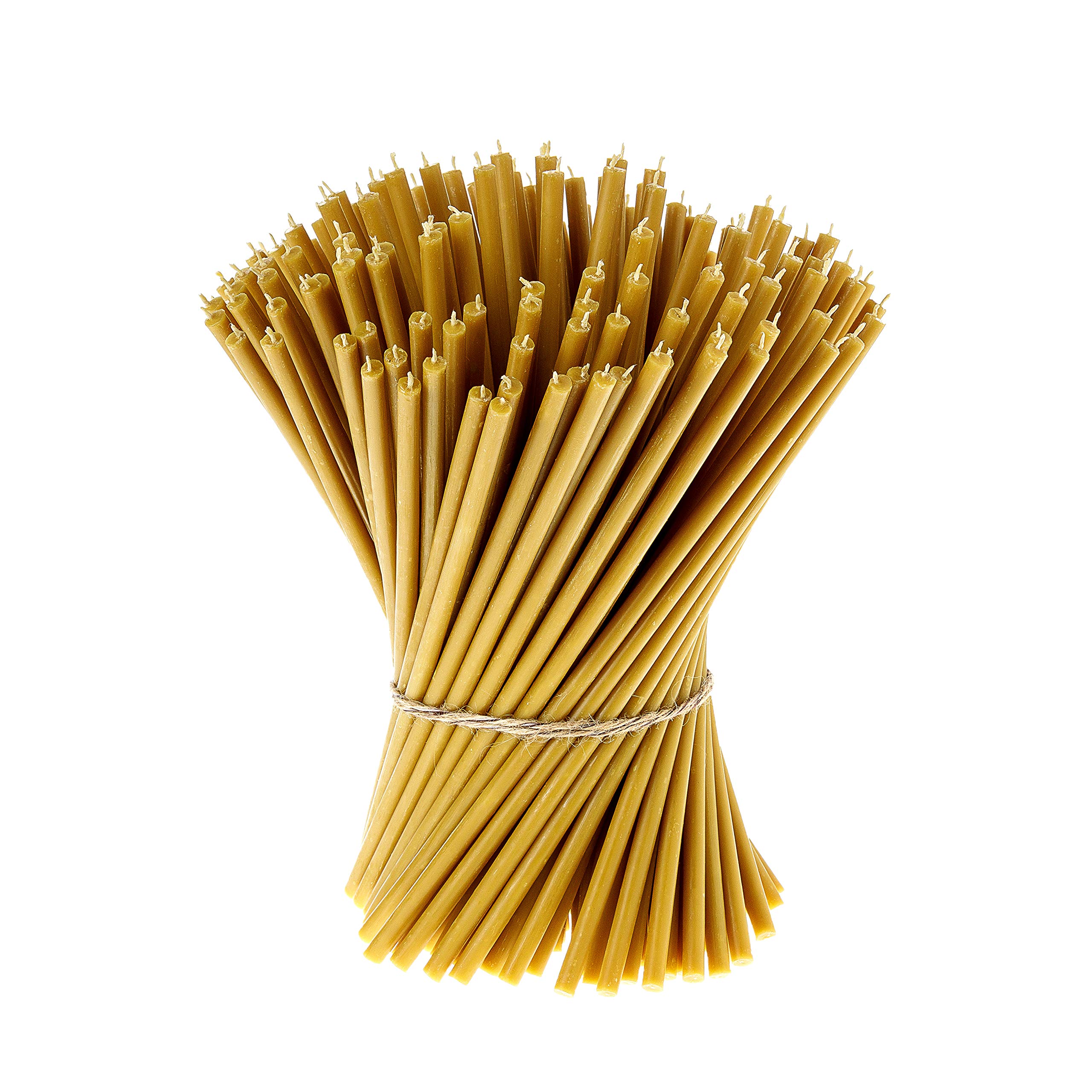 Pure Beeswax Taper Candles - No-Drip Smoke-Free 10.4