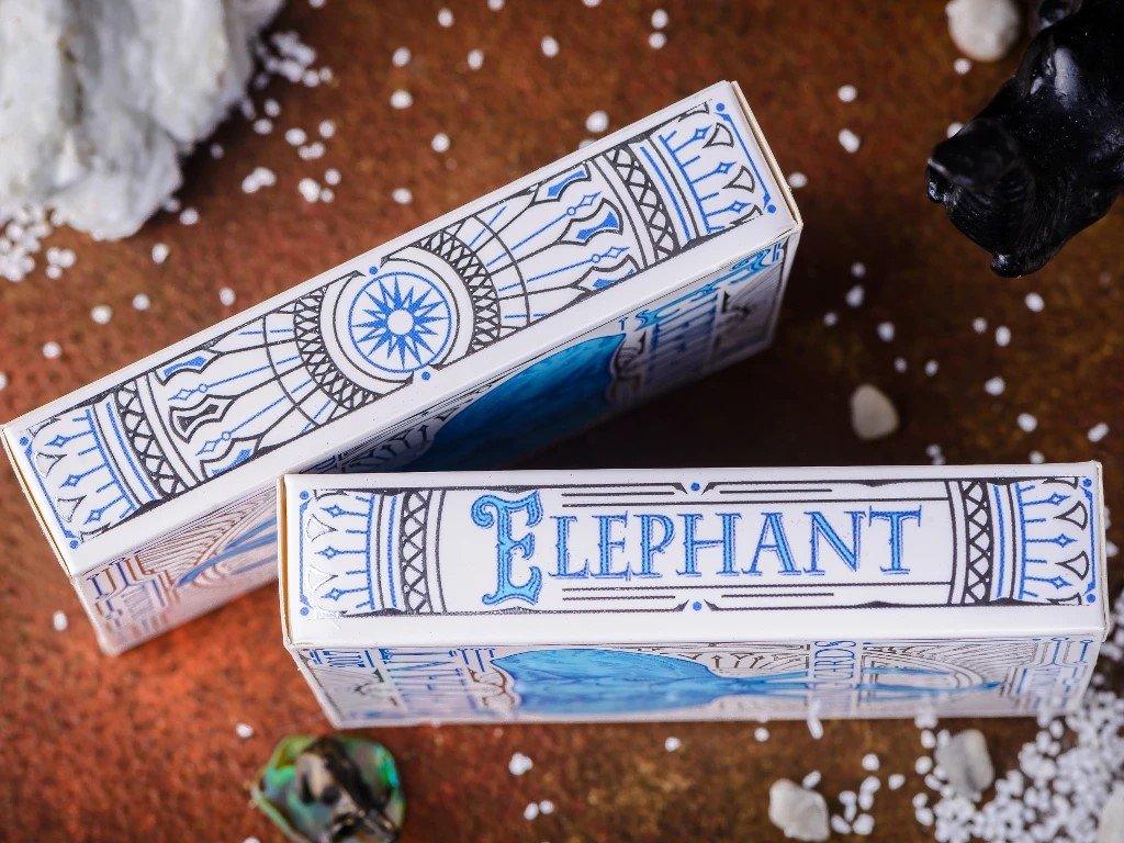 Premium Tundra Elephant Themed Playing Cards - Waterproof & Durable for Outdoor Camping, Travel & Game Nights