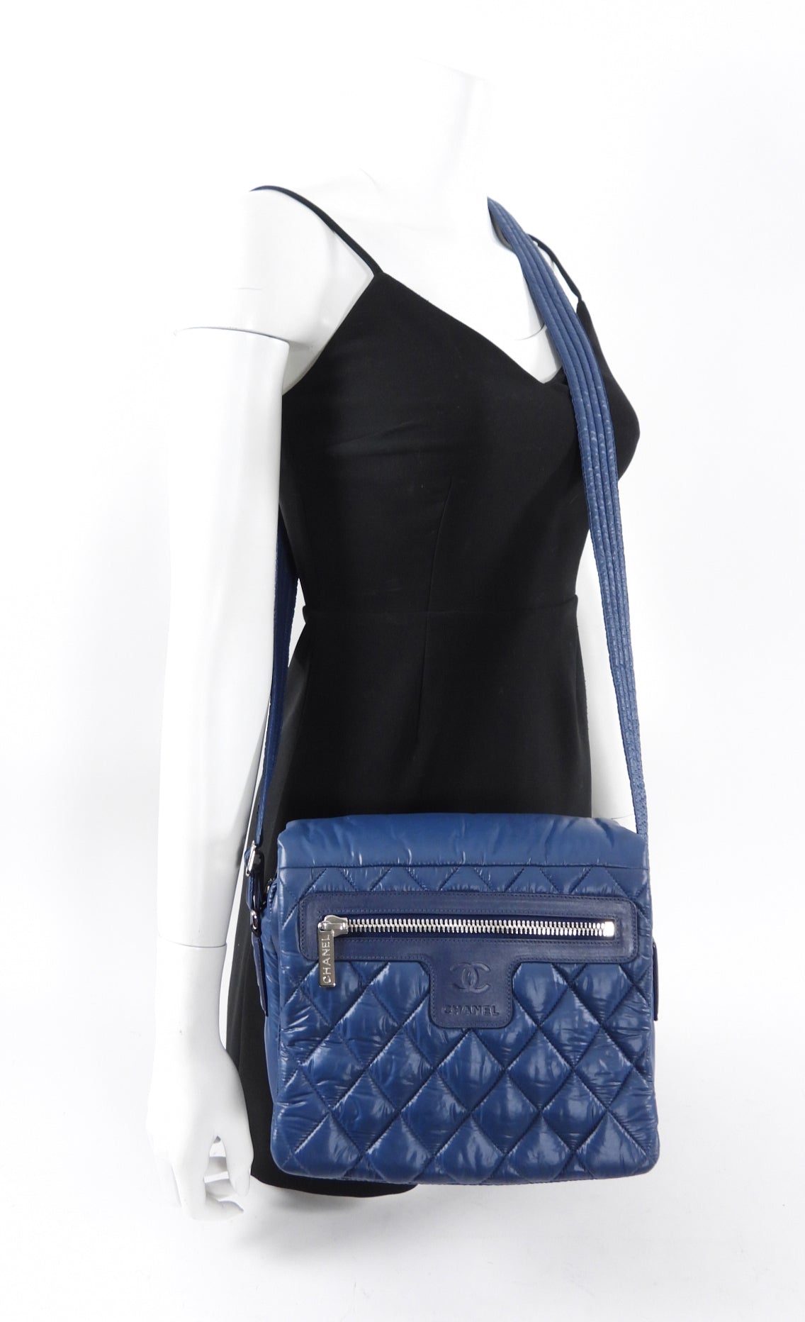 Chanel Blue Nylon Coco Cocoon Crossbody Messenger Bag for Women - Luxury Designer Shoulder Bag for Everyday Use, Travel & Special Occasions