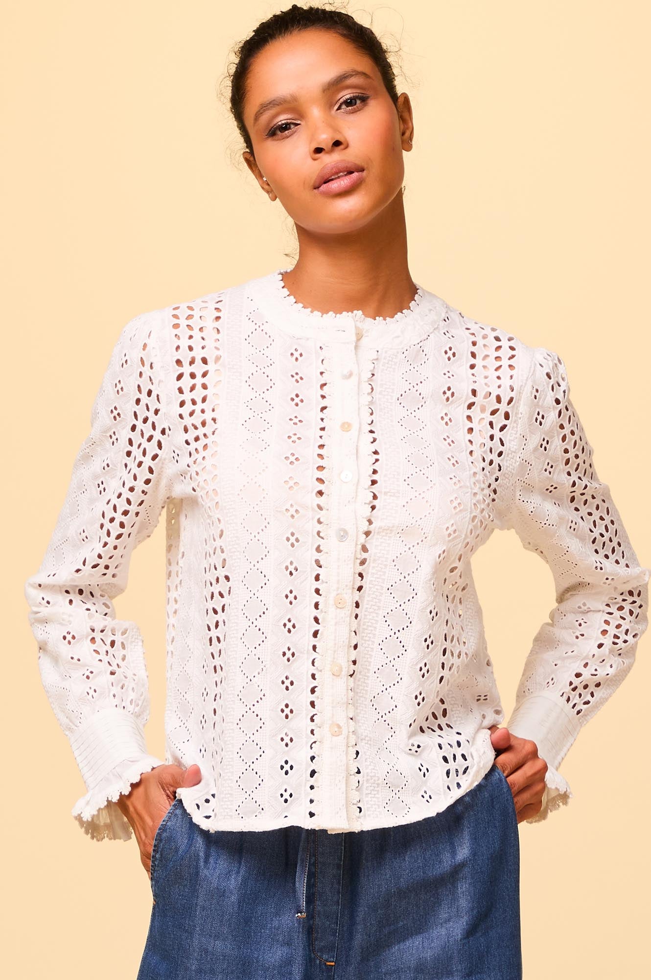 Quinn Blouse Women's White Elegant Casual Shirt - Perfect for Office Wear, Date Night & Spring Outfits