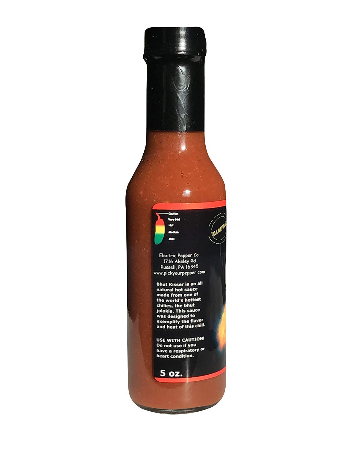 Ghost Pepper Hot Sauce - 7 Whole Ghost Peppers, Extra Hot & Spicy - Perfect for Wings, Tacos, Burgers & Cooking