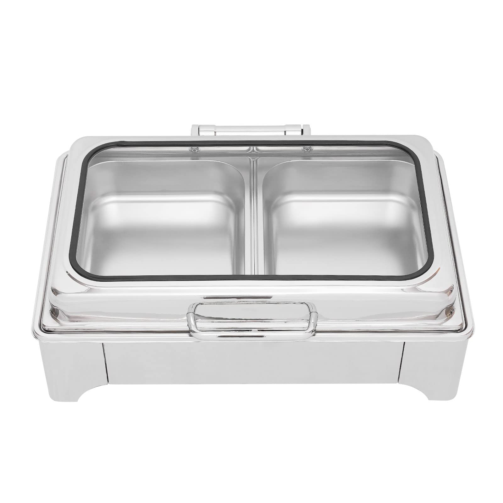 Stainless Steel 9L Rectangular Food Warmer Chafer Chafing Dish Buffet Set - Commercial & Home Use for Catering, Parties, Buffets, and Restaurants