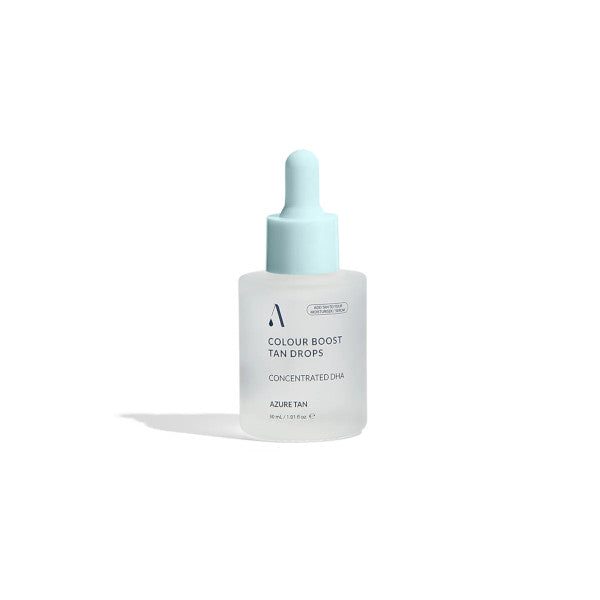 Azure Color Boost Tan Drops 30ml - Natural Self-Tanning Serum for Face & Body - Achieve Sun-Kissed Glow for Beach, Vacation & Everyday Use