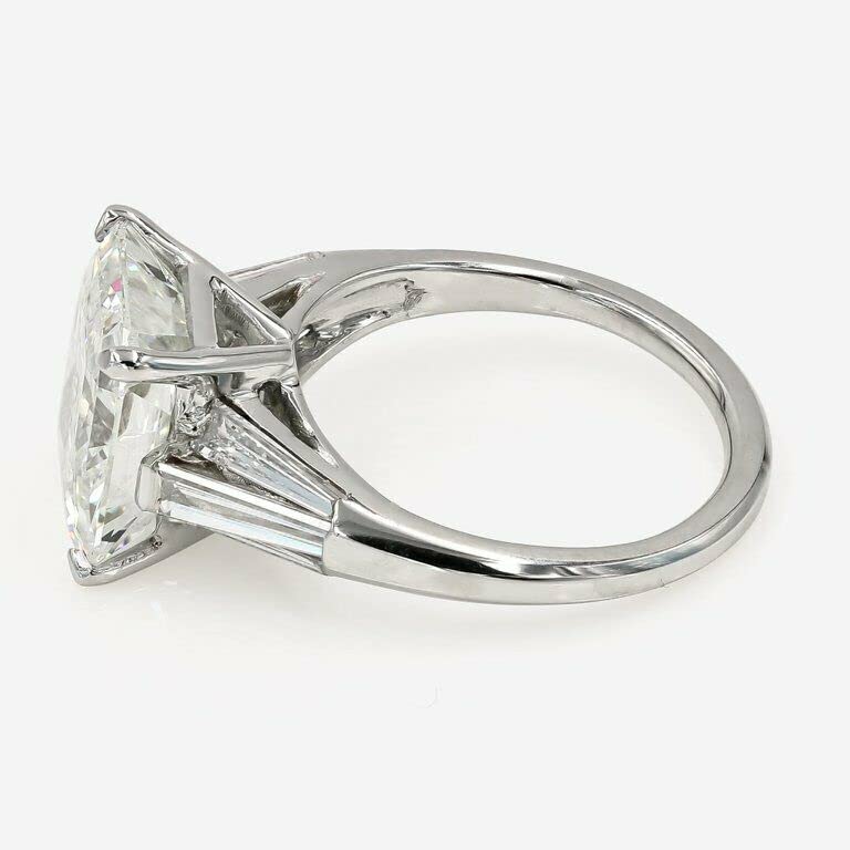 2.5ct Radiant Cut Cubic Zirconia CZ Engagement Ring for Women - Baguette Accent, White Gold Plated - Perfect for Proposals, Anniversaries & Special Occasions