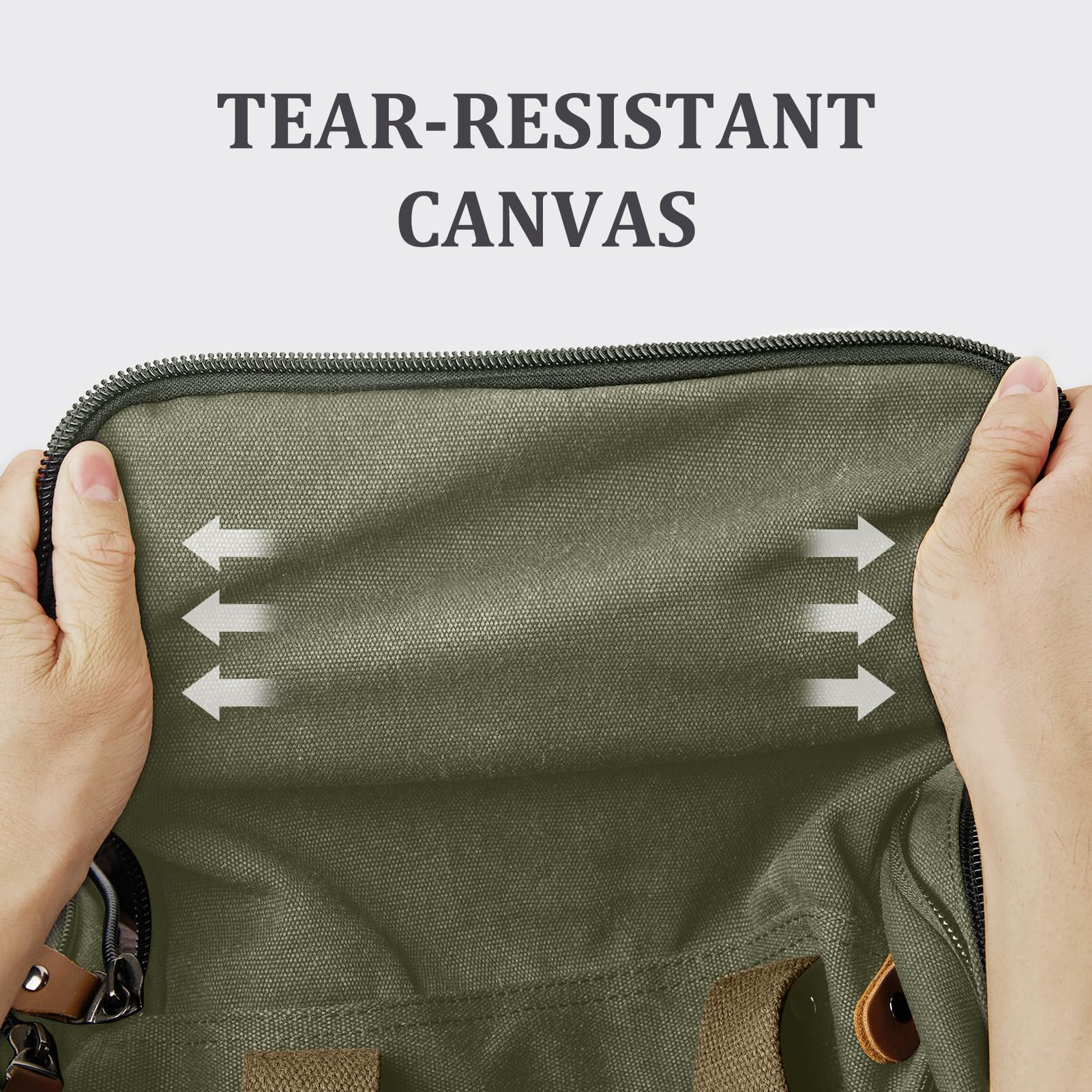 Gonex 60L Canvas Duffle Bag - Army Green Travel Duffel for Gym, Camping & Weekend Getaways | Water-Resistant Carry-On Luggage for Men & Women