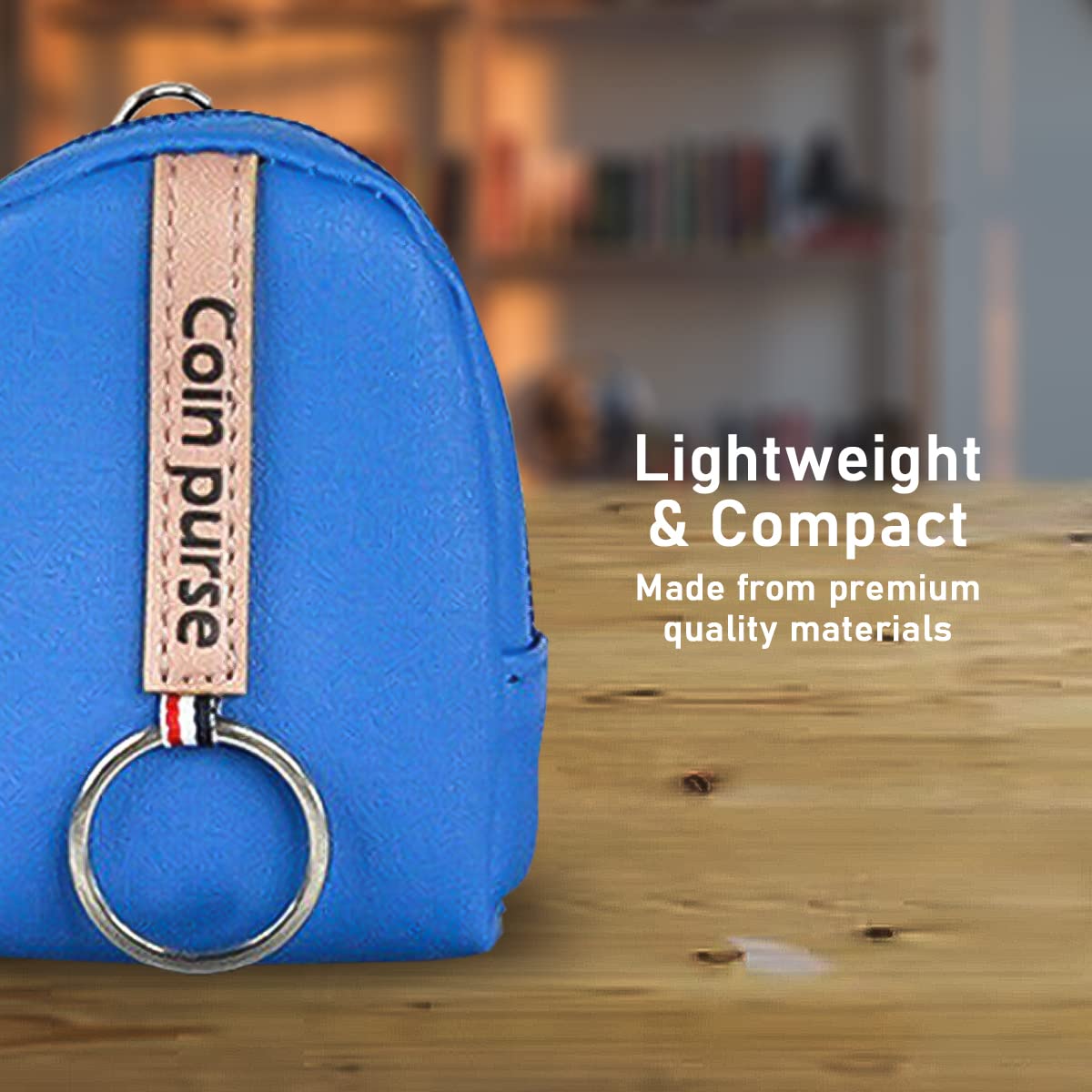 GOODIZ Leather Coin Bag - Mini Backpack Keychain Wallet for Makeup, Keys & Coins - Unisex Gift for Men & Women in Multiple Colors - Perfect for Travel, Daily Use & Gifting