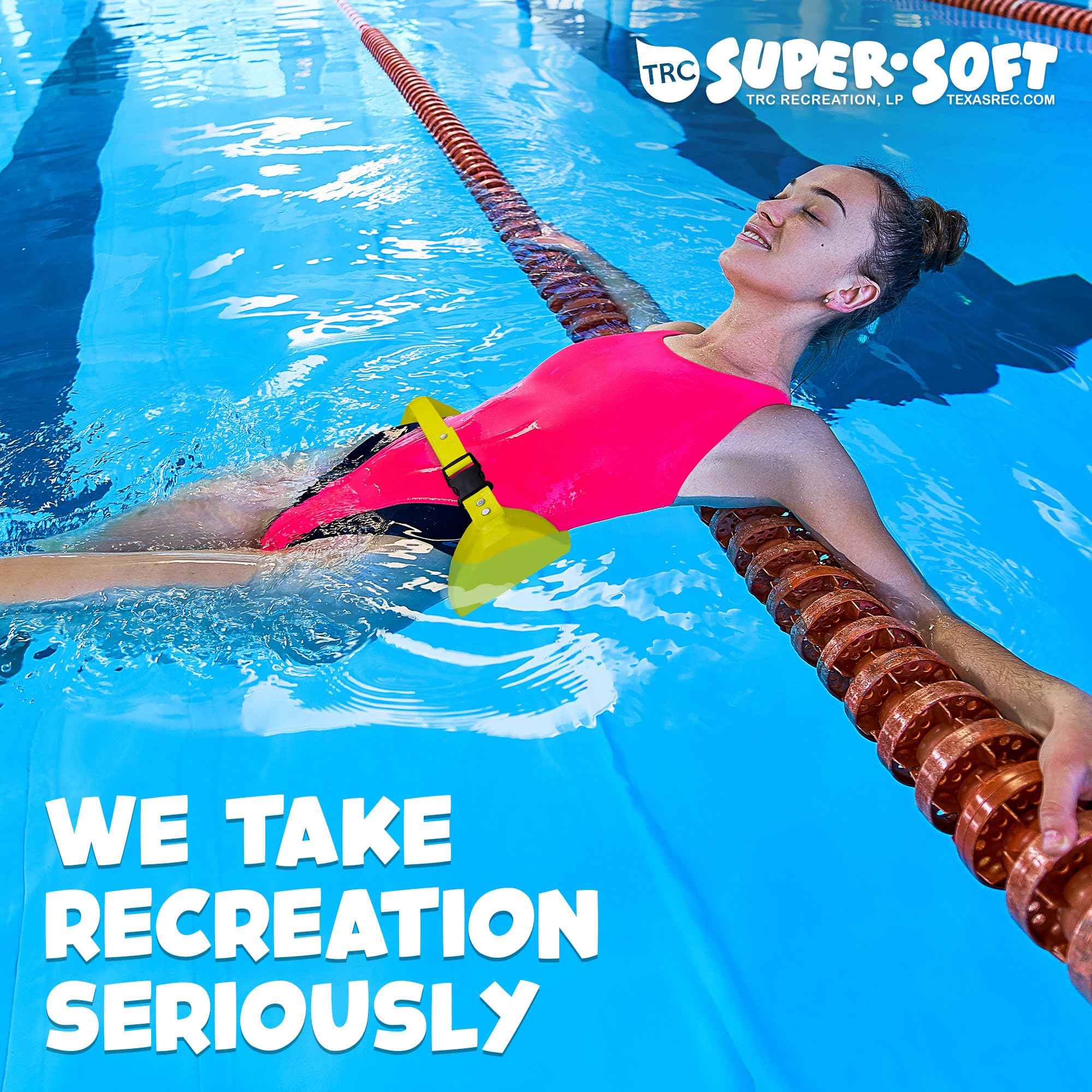 TRC Recreation Super Soft Adult Waist Flotation Swim Belt - 2 Pack Small Yellow Foam Pool Float for Swimming, Boating & Water Safety - Perfect for Pool Parties, Beach Trips & Water Aerobics