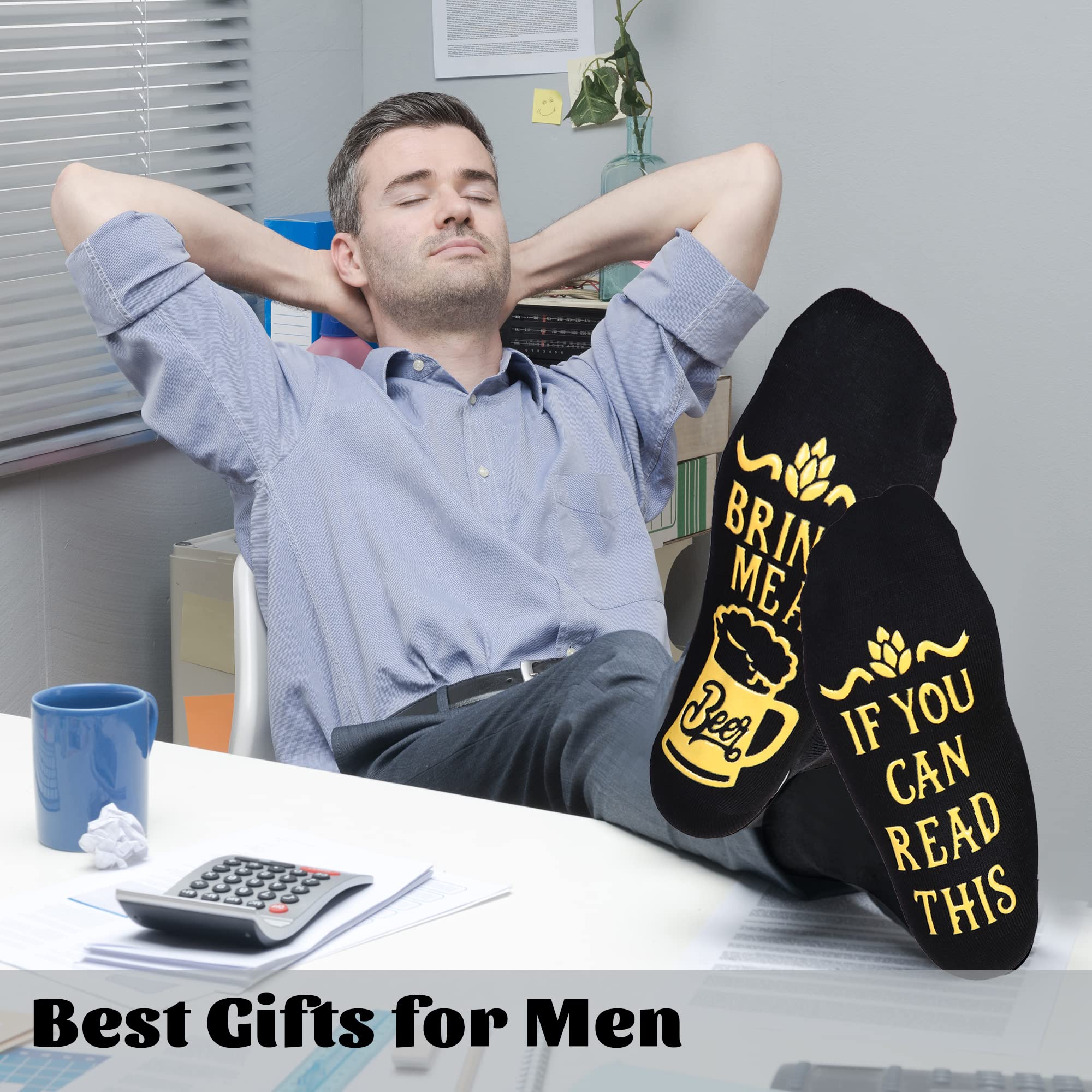 Funny Beer Socks for Women - 'If You Can Read This Bring Me Beer' Novelty Crew Socks | Perfect Birthday & Christmas Gift for Mom, Wife, Friends | Great for Parties, Gag Gifts & Beer Lovers