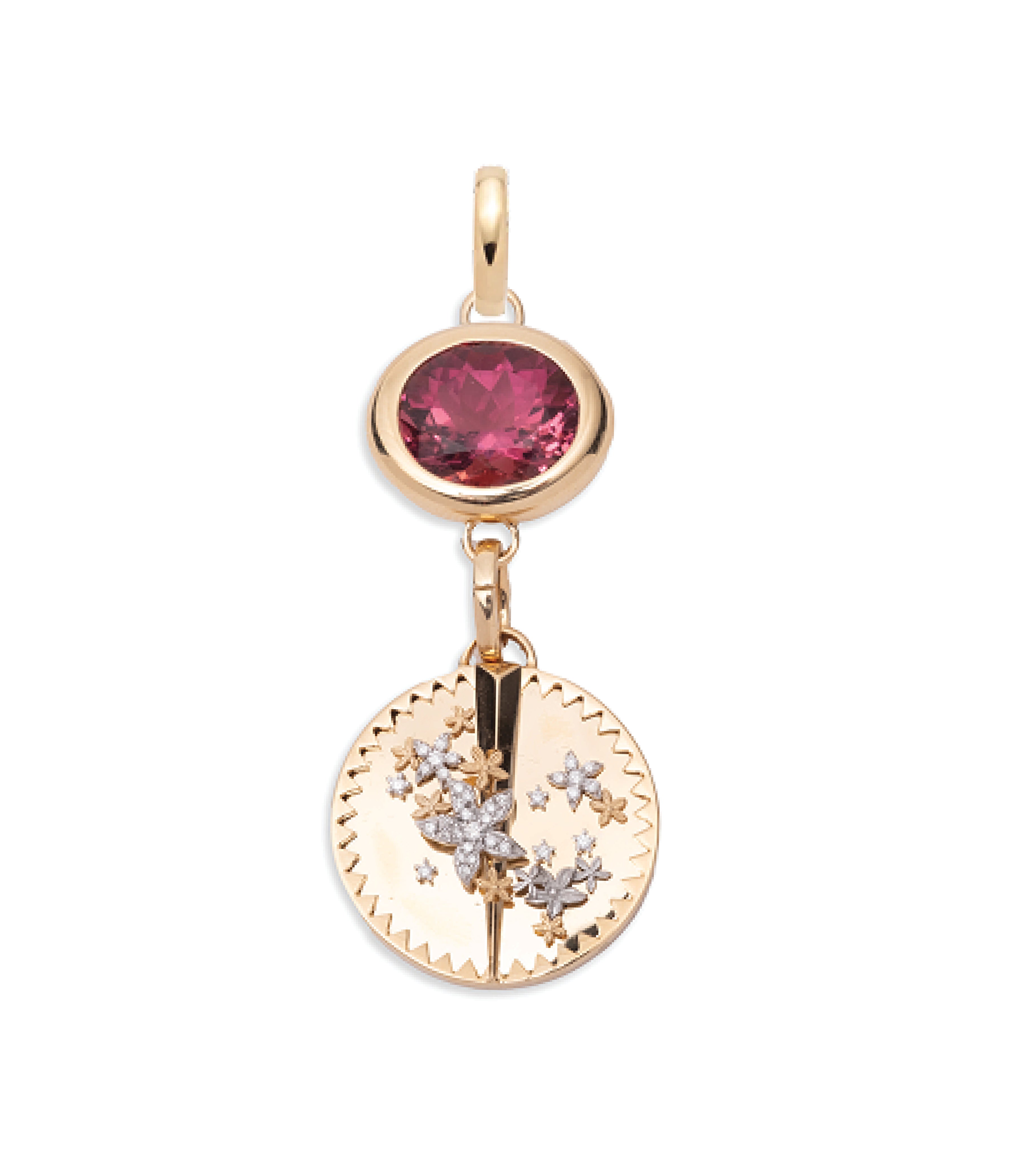 6.19ct Oval Cut Unique Pink Tourmaline Gemstone Pendant Necklace in 14K Yellow Gold with Annex Link Chain - Perfect for Anniversary Gifts, Valentine's Day & Special Occasions