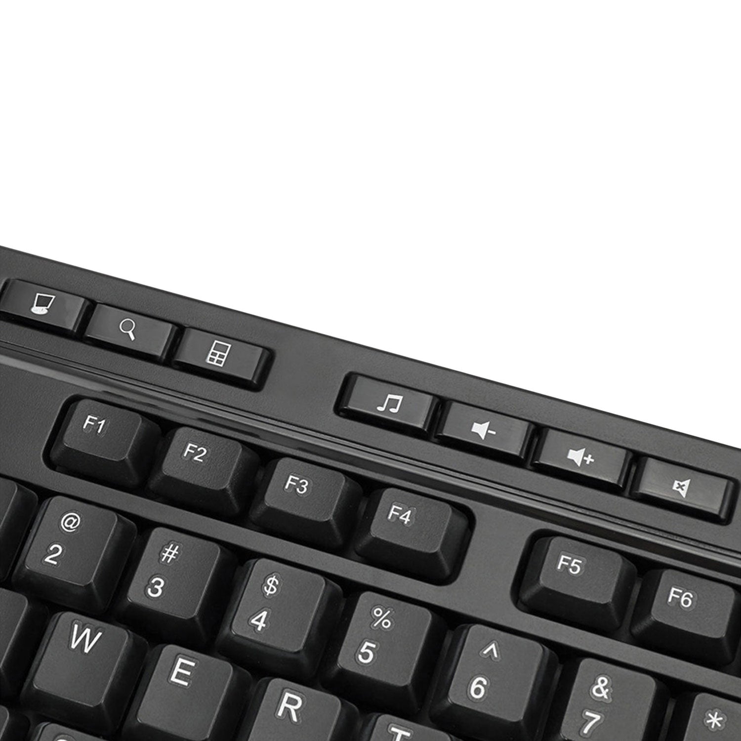 Adesso WKB-1320CB Antimicrobial Wireless Keyboard and Mouse Combo - 2.4GHz USB Receiver, 30ft Range, Ergonomic Design for Office & Home Use - Perfect for Workstations, Gaming, and Shared Computers (Black)