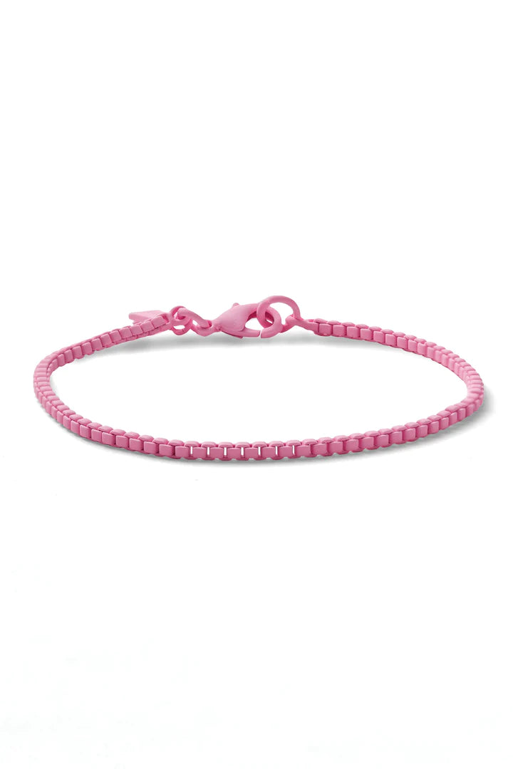 Plastalina Adjustable Stretch Bracelet in Candy Pink - Trendy Beaded Jewelry for Women & Girls - Perfect for Parties, Gifts & Everyday Wear