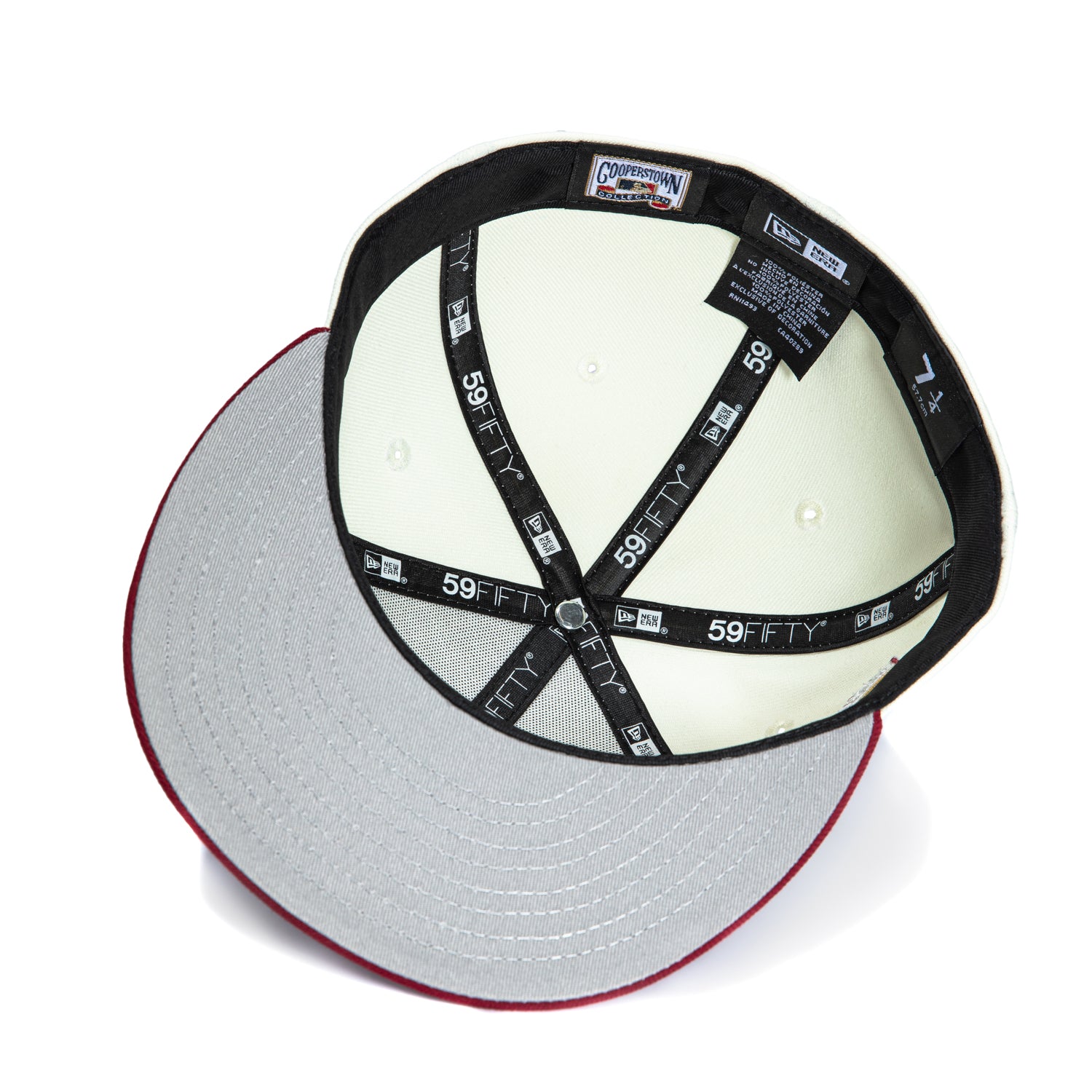New Era 59Fifty Cleveland Indians 1948 Patch Script Baseball Cap - White & Cardinal Red - MLB Officially Licensed Snapback Hat for Men & Women - Perfect for Baseball Games, Sports Events & Streetwear Fashion