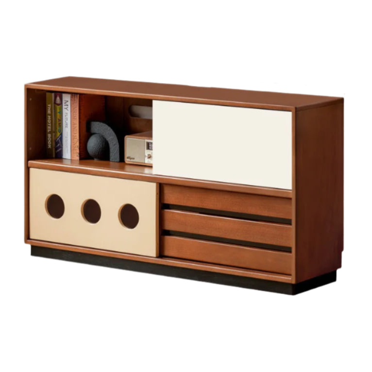 51.2x13.8x28.0 inch / 130x35x71 cm / warm white apricot color / TV cabinet