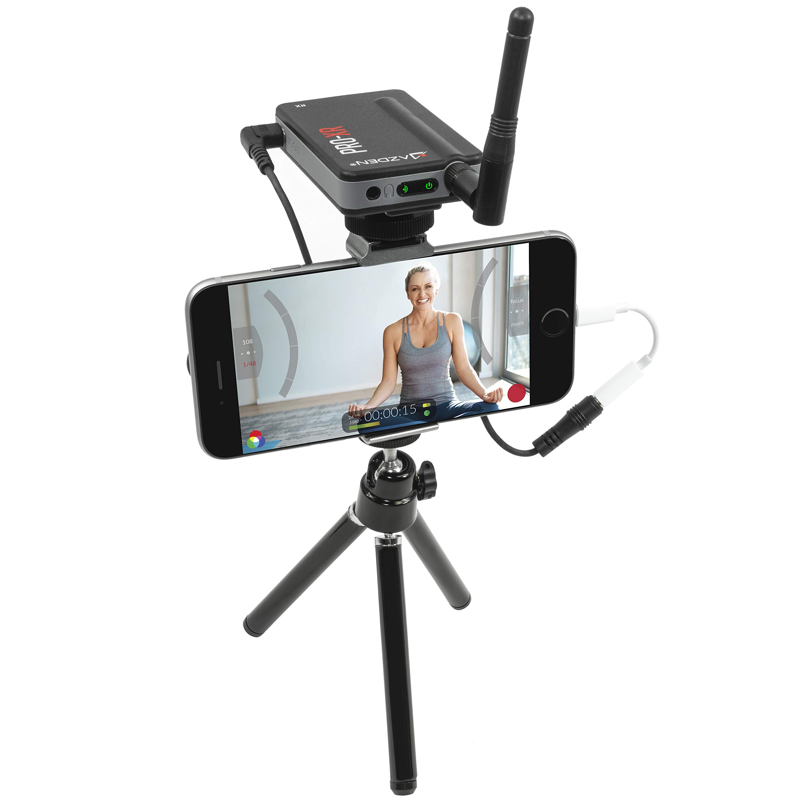 AZDEN PRO-XR Professional 2.4GHz Digital Wireless Microphone System with Signal Redundancy Technology - Ideal for Live Performances, Public Speaking, and Studio Recording