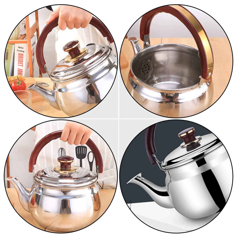 **Cabilock 1-Piece Stainless Steel Whistling Tea Kettle - Chirping Sound, Safe Water Boiling for Stovetop - Perfect for Tea Lovers & Kitchen Use**