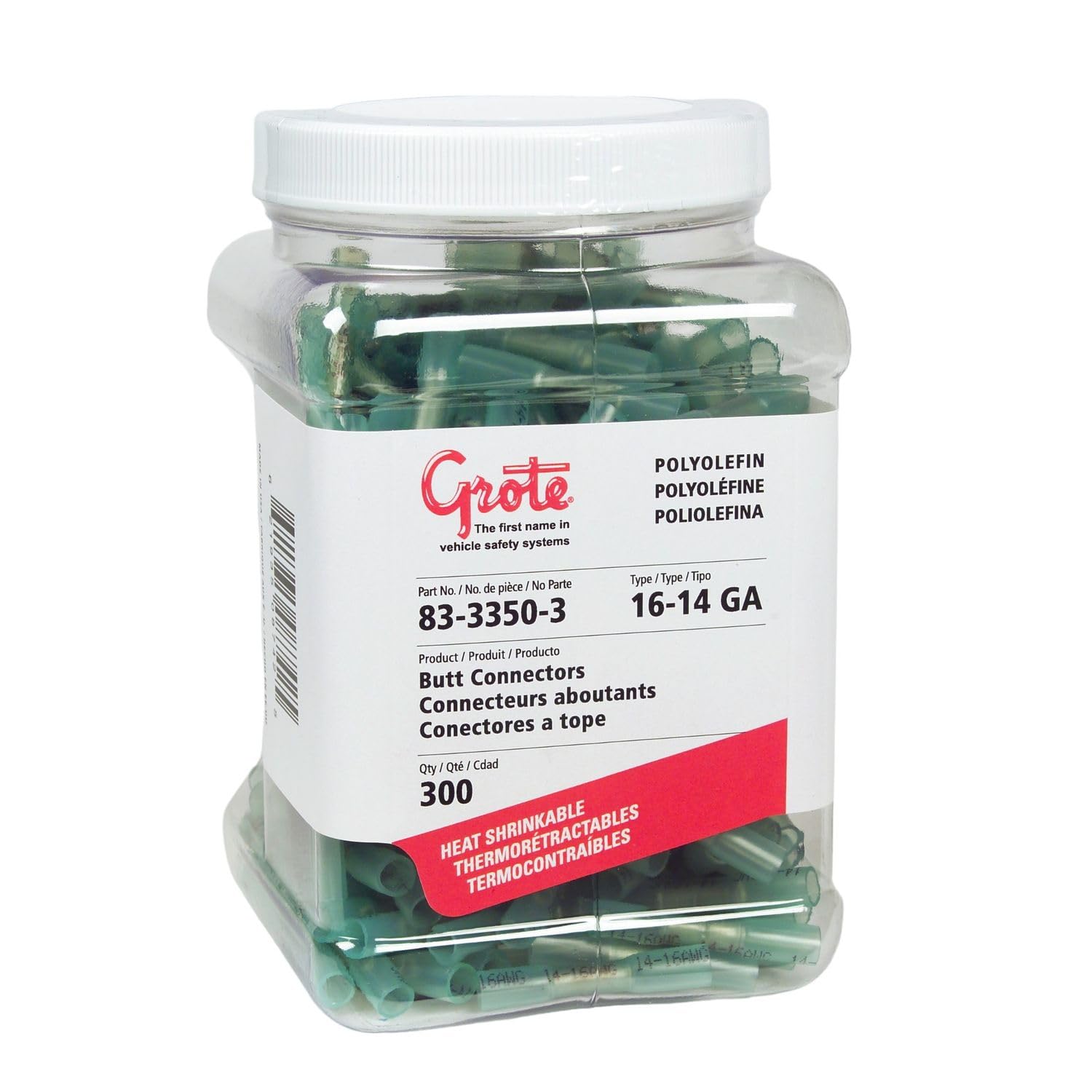 Grote 83-3350-3 Waterproof Butt Connector - Electrical Wire Terminals for Automotive, Marine & Industrial Applications - Secure & Durable Splice Connectors for Wiring Projects