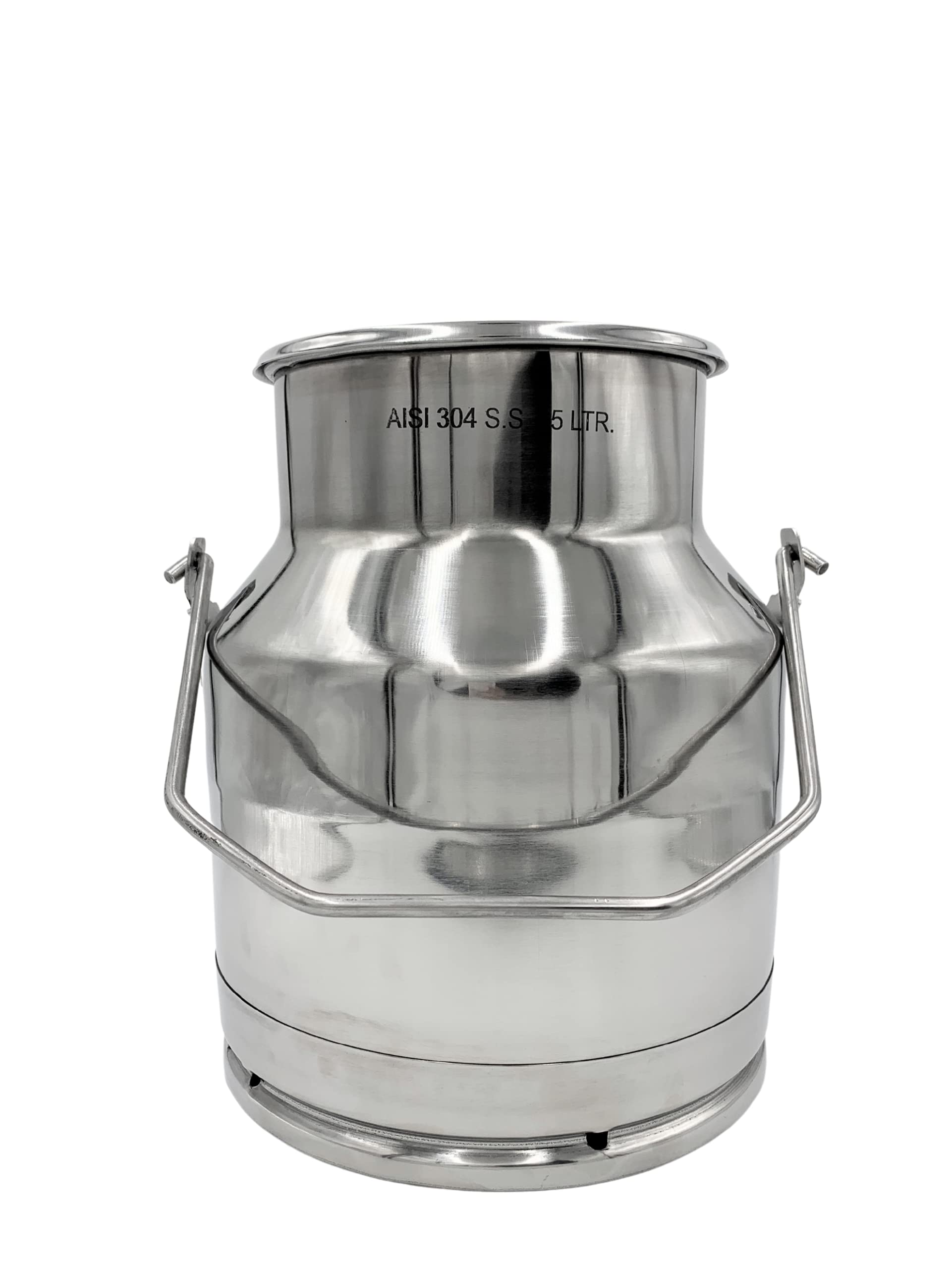 Premium Stainless Steel Milk Can Totes - 15 Liter Chime Bottom Design for Dairy Farm, Restaurant & Commercial Use - Heavy Duty Food Grade Container for Milk, Water & Beverage Storage