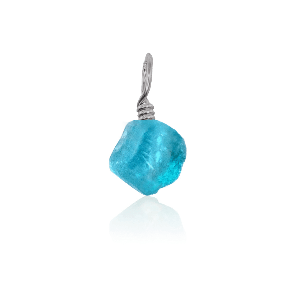 Natural Raw Apatite Crystal Pendant Necklace - Healing Stone Jewelry for Spiritual Energy & Chakra Balancing | Perfect for Meditation, Yoga & Everyday Wear