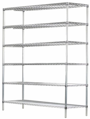 6-Tier Chrome Starter Shelving Unit - 14
