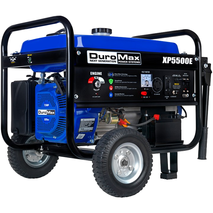 DuroMax XP5500E 5500W Portable Gas Generator with Electric Start - Reliable Power for Camping, RV Trips & Emergency Backup