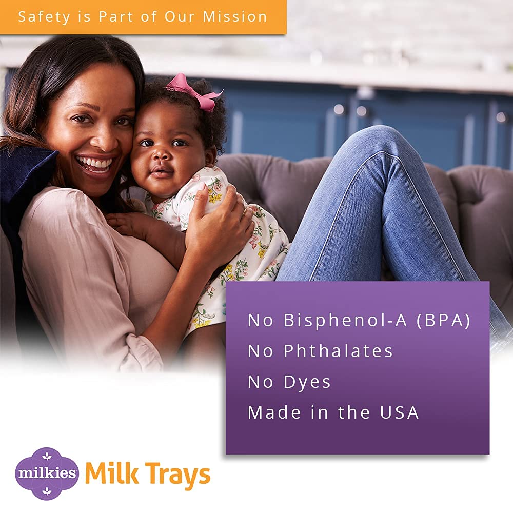 Fairhaven Health Milk Tray with Lid - BPA Free Breastmilk Storage Containers, 1oz Sticks (Set of 2) | Reusable Silicone-Free Freezer Organizer for Breast Milk & Baby Food | Perfect for Busy Moms & Breastfeeding Organization