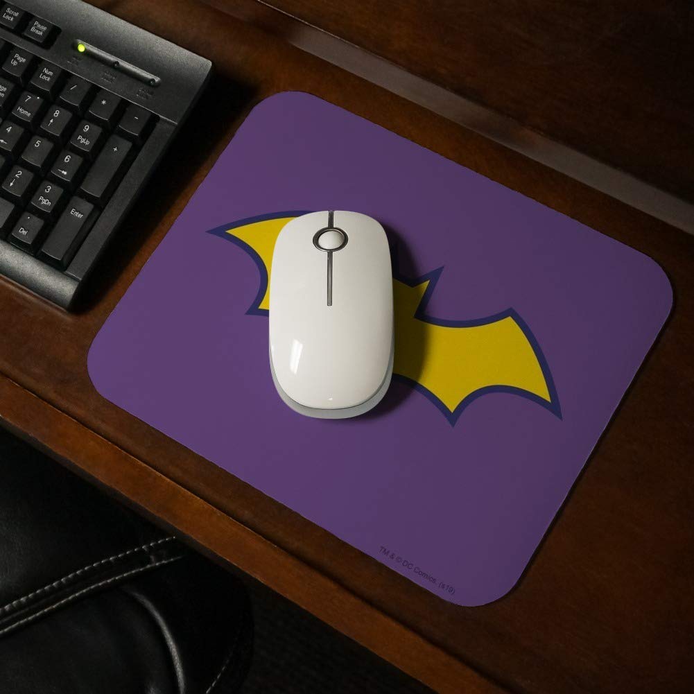 Batman Batgirl Logo Low Profile Thin Gaming Mouse Pad - Non-Slip Rubber Base for PC, Laptop, Office & Home Use - Perfect for Gamers & Batman Fans