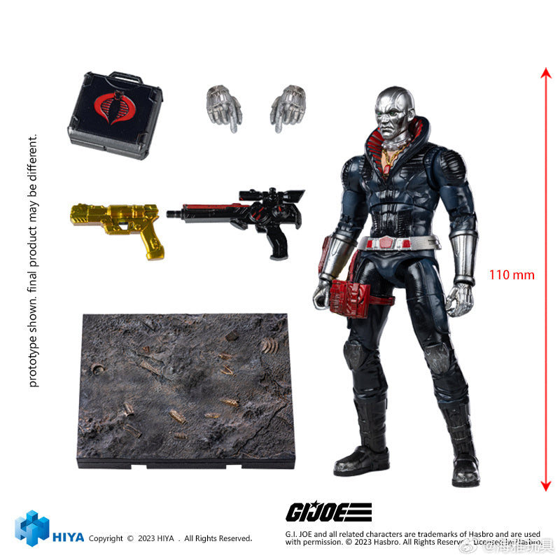 1/18 Scale HIYA 4-Inch G.I.Joe Destro Action Figure - Highly Detailed Collectible Toy for Display & Play | Perfect for G.I.Joe Fans, Toy Collectors and Military Model Enthusiasts