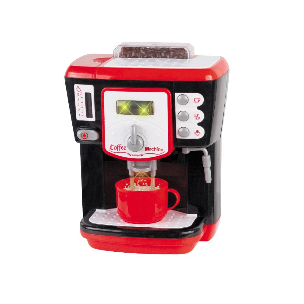 TACHAN - Kids Pretend Play Coffee Maker Toy with Realistic Water Tank, Lights & Sounds - Multiple Coffee Modes - Educational Role Play Toy for Children Ages 3+ (CPA Toy Group 746T00531) - Perfect for Imaginative Play, Preschool Learning & Birthday Gifts
