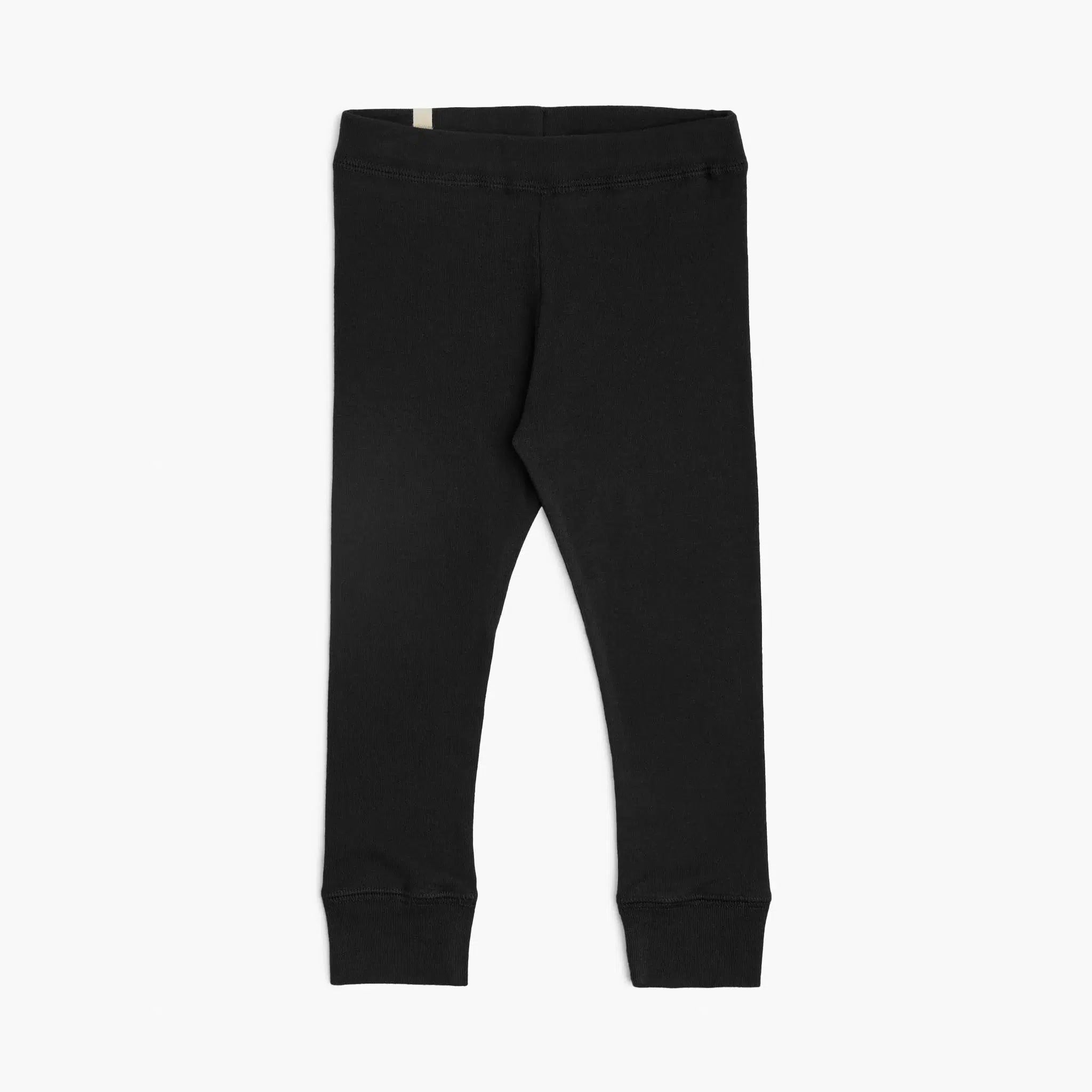 Mini Mioche Organic Dreamy Slim Pants for Babies - Soft & Comfortable Black Cotton Trousers - Perfect for Playtime, Daycare & Family Outings
